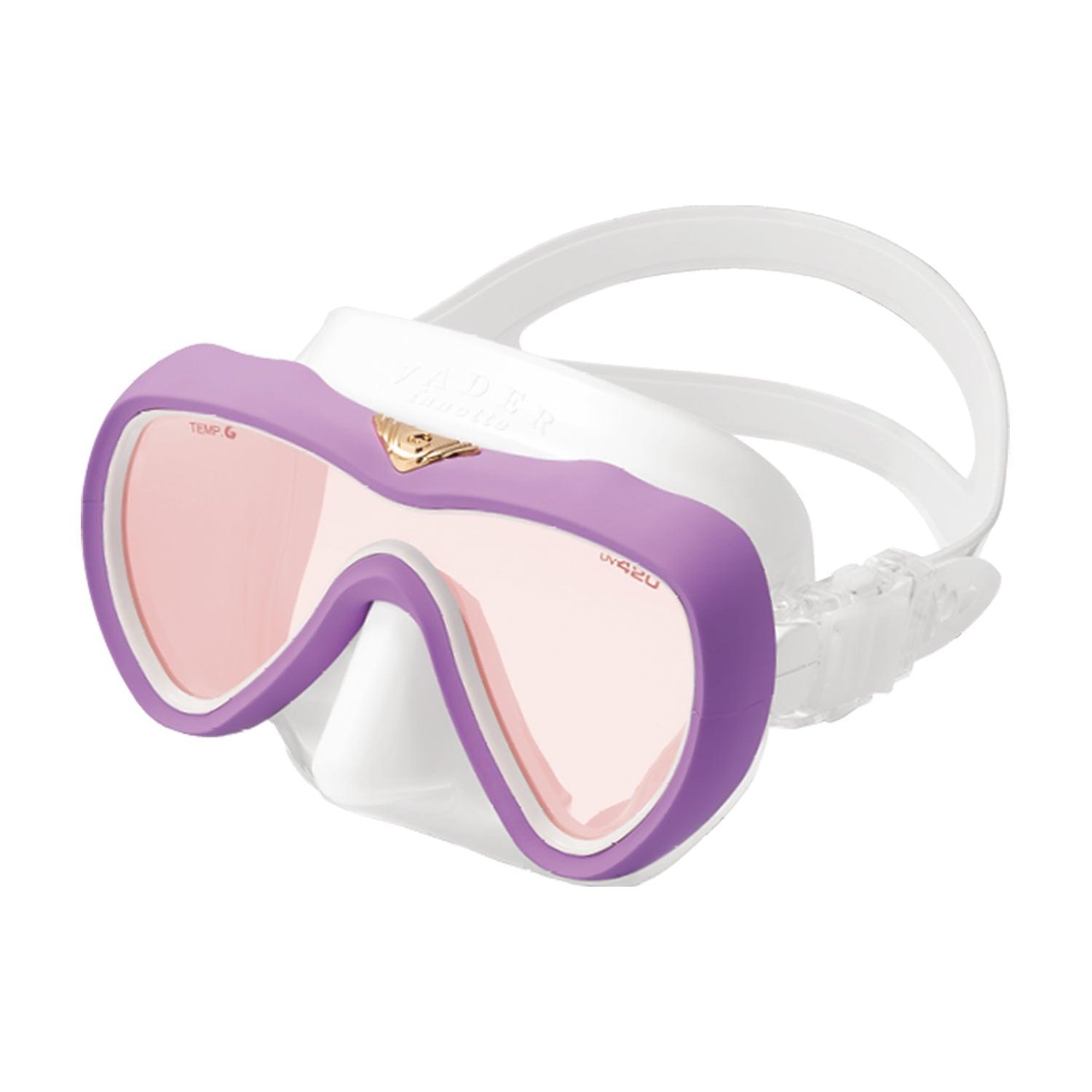 Gull Vader Fanette White Silicone w/ Fuji Purple Frame - Scuba Choice