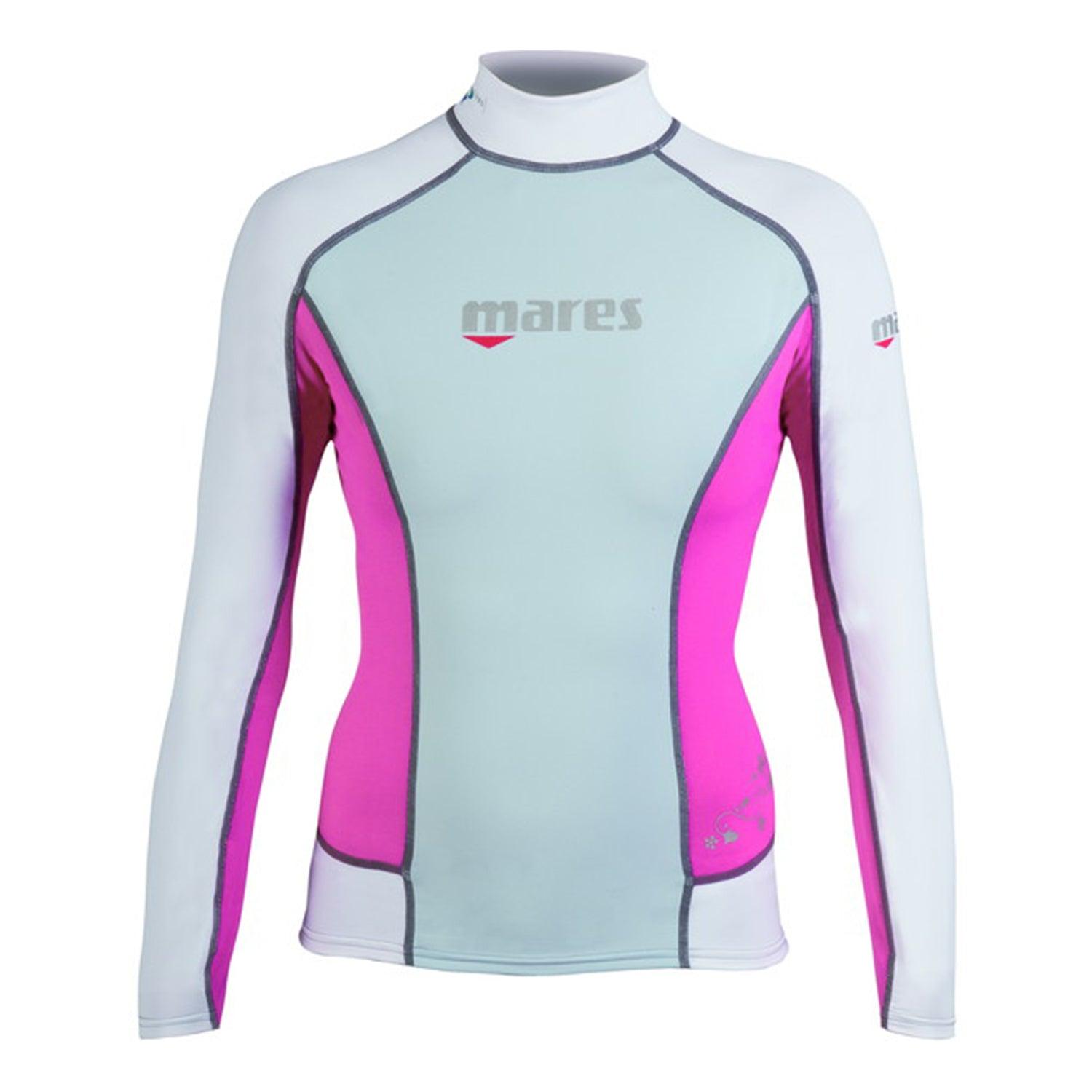 Mares Women's Trilastic Long Sleeve Rash Guard, Pink - Scuba Choice