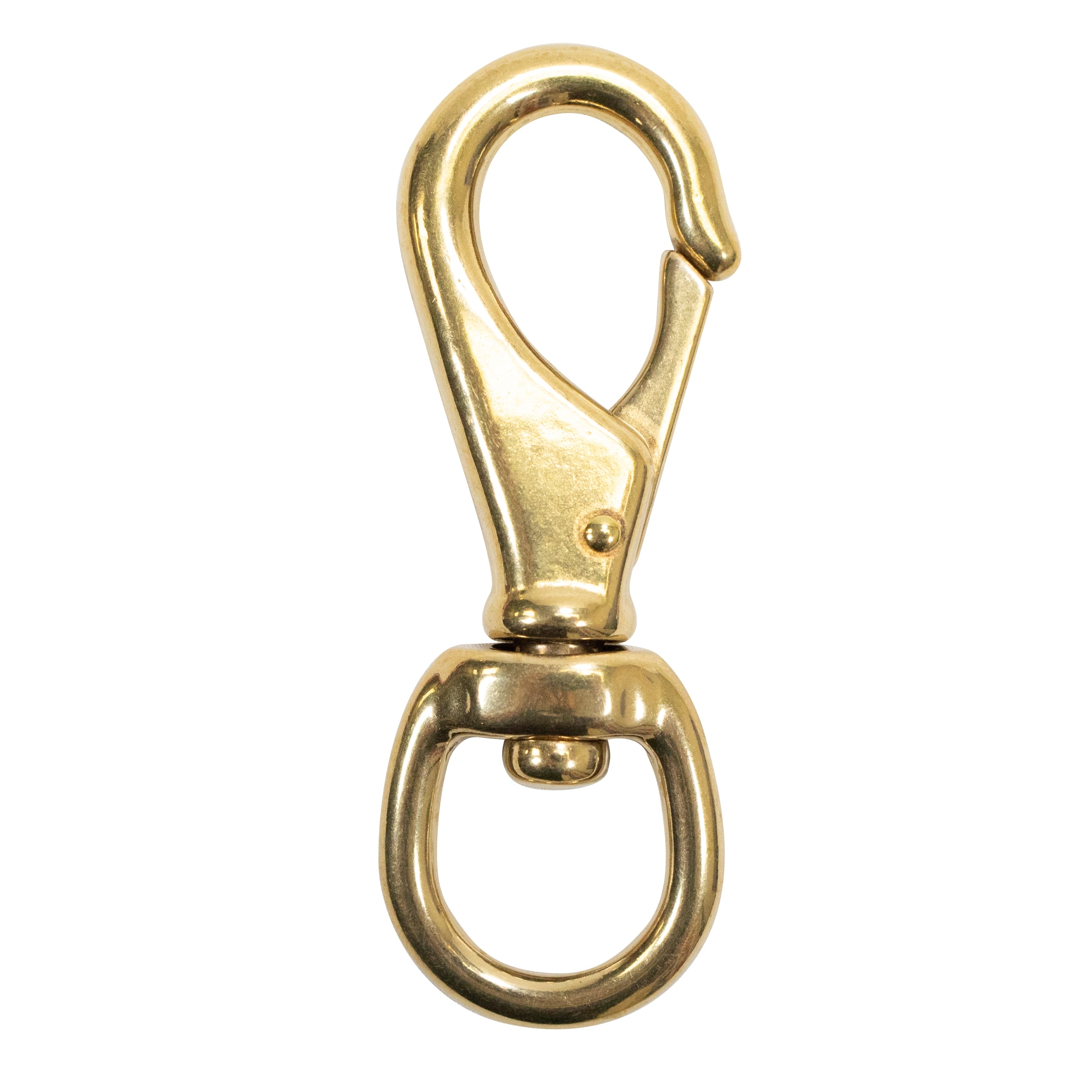 Scuba Choice 3-5/8" Brass Swivel Eye Snap Hook Clip #2, 12.9mm Opening