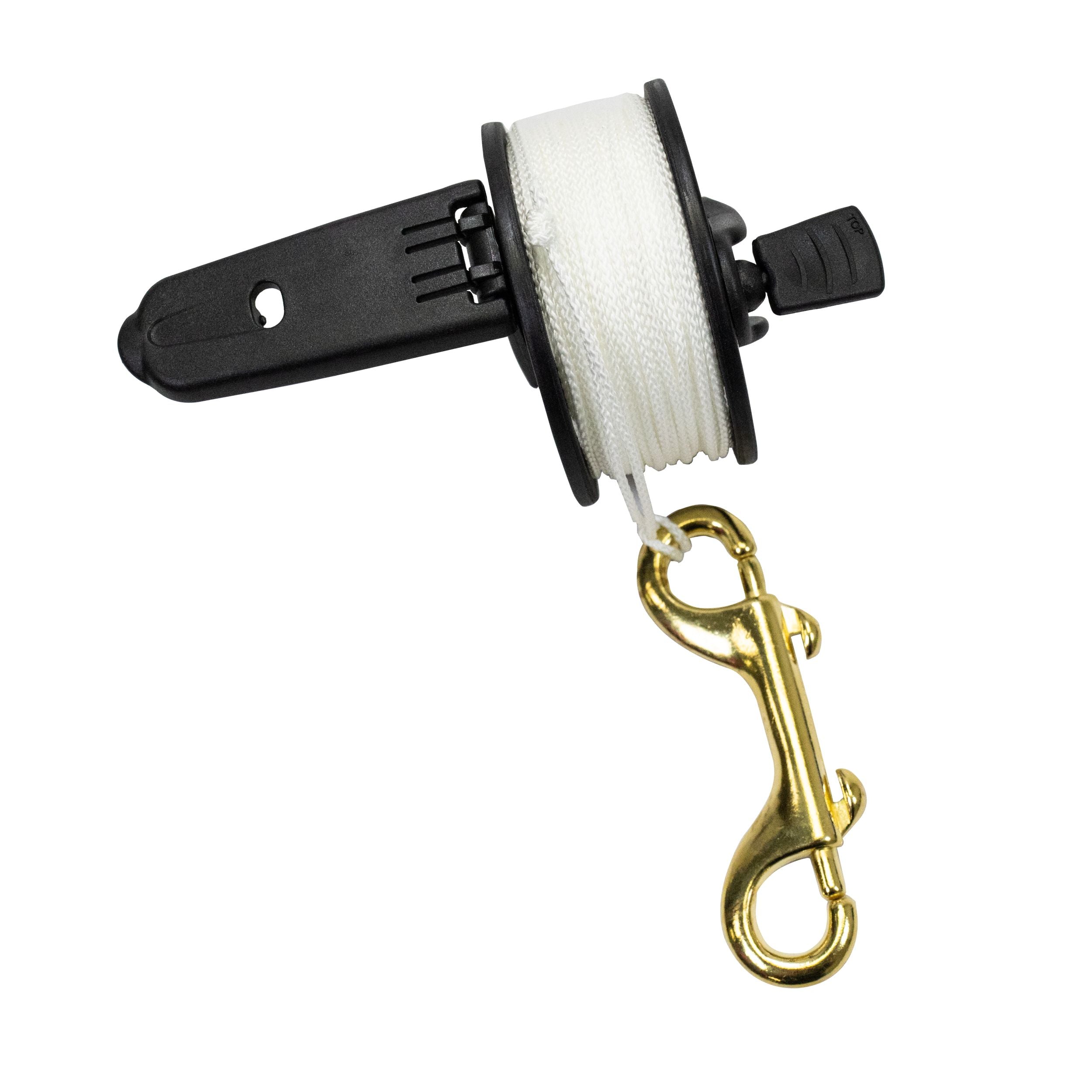 Scuba Diving Dive Compact Finger Spool Reel w/ Plastic Handle 150ft- White Line