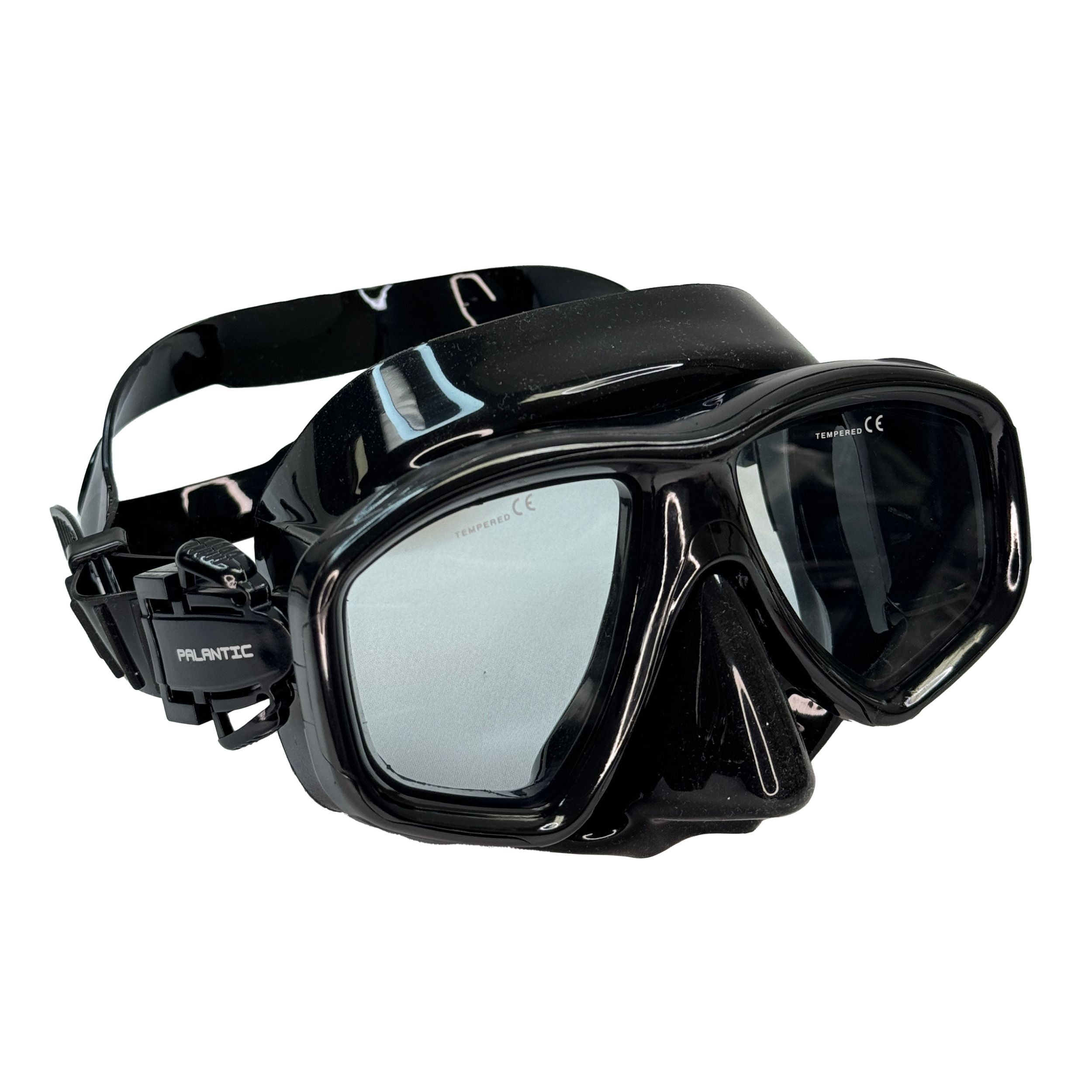 Palantic M36 Solid Black/Black Silicone RX Farsighted Full Lenses Dive/Snorkeling Mask