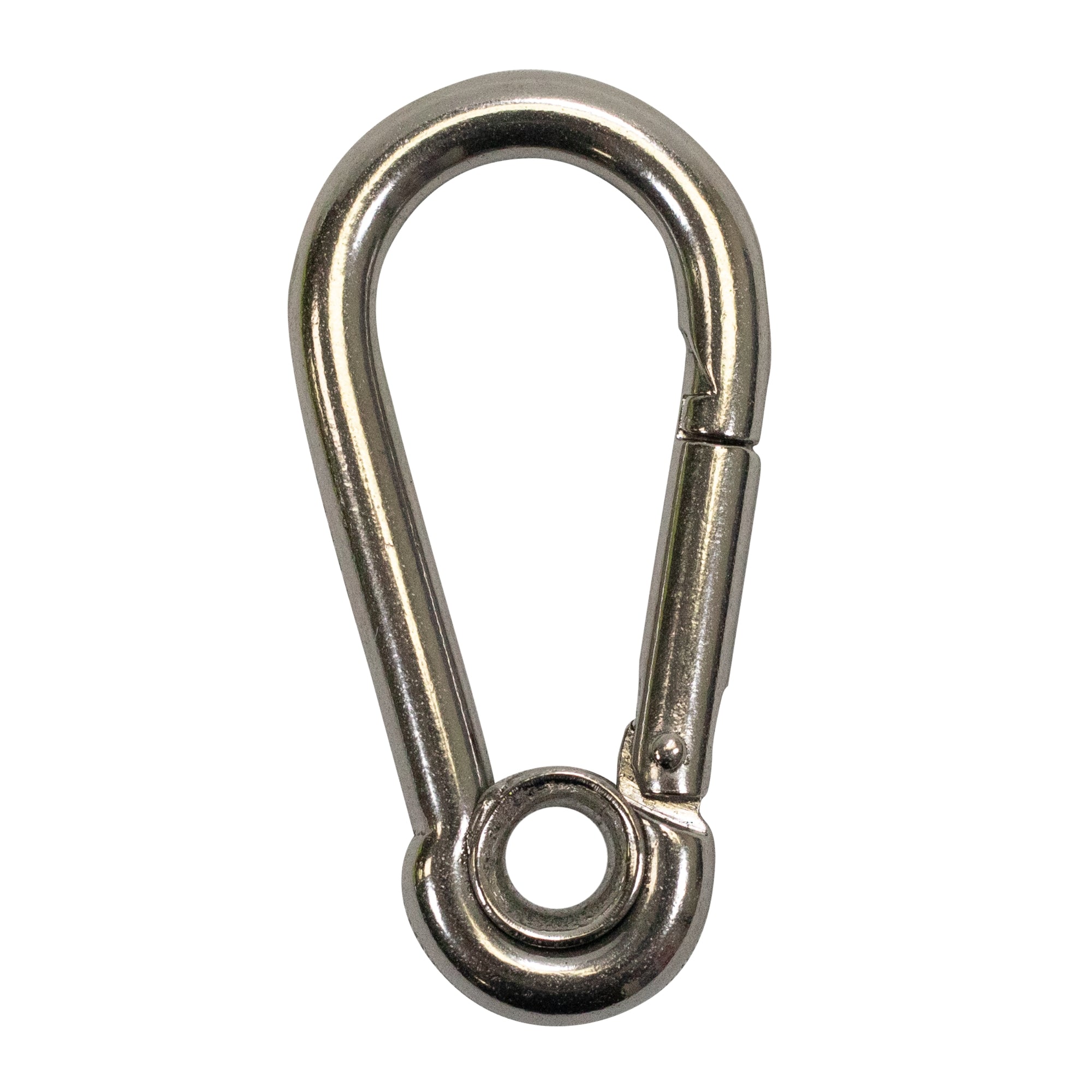 Boat Marine Clip Stainless Steel Safety Spring Hook Carabiner With Rope Holder