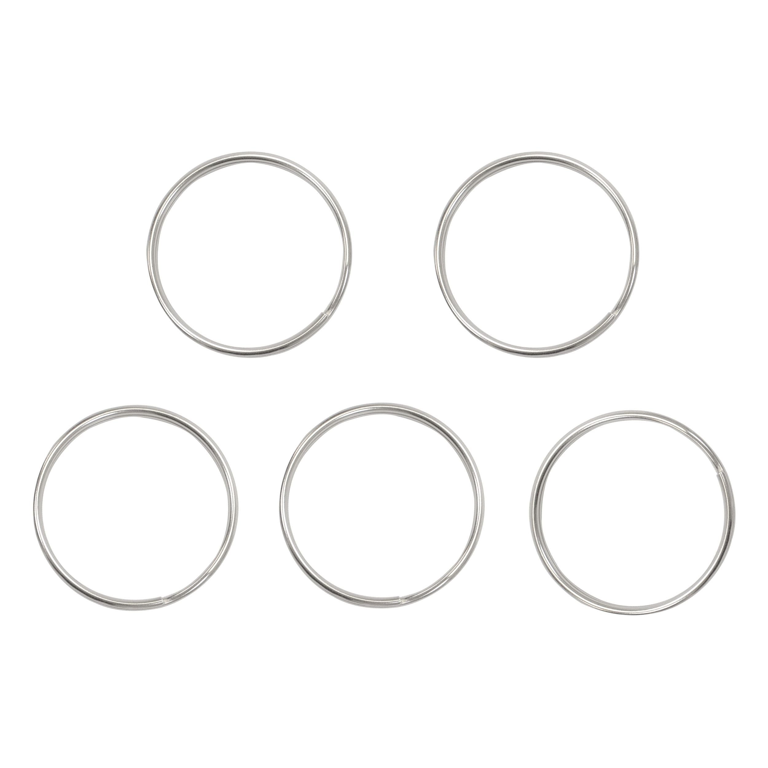 Scuba Diving 51mm Stainless Steel 2.5mm Split Ring for BCD attachment 5pc Pack