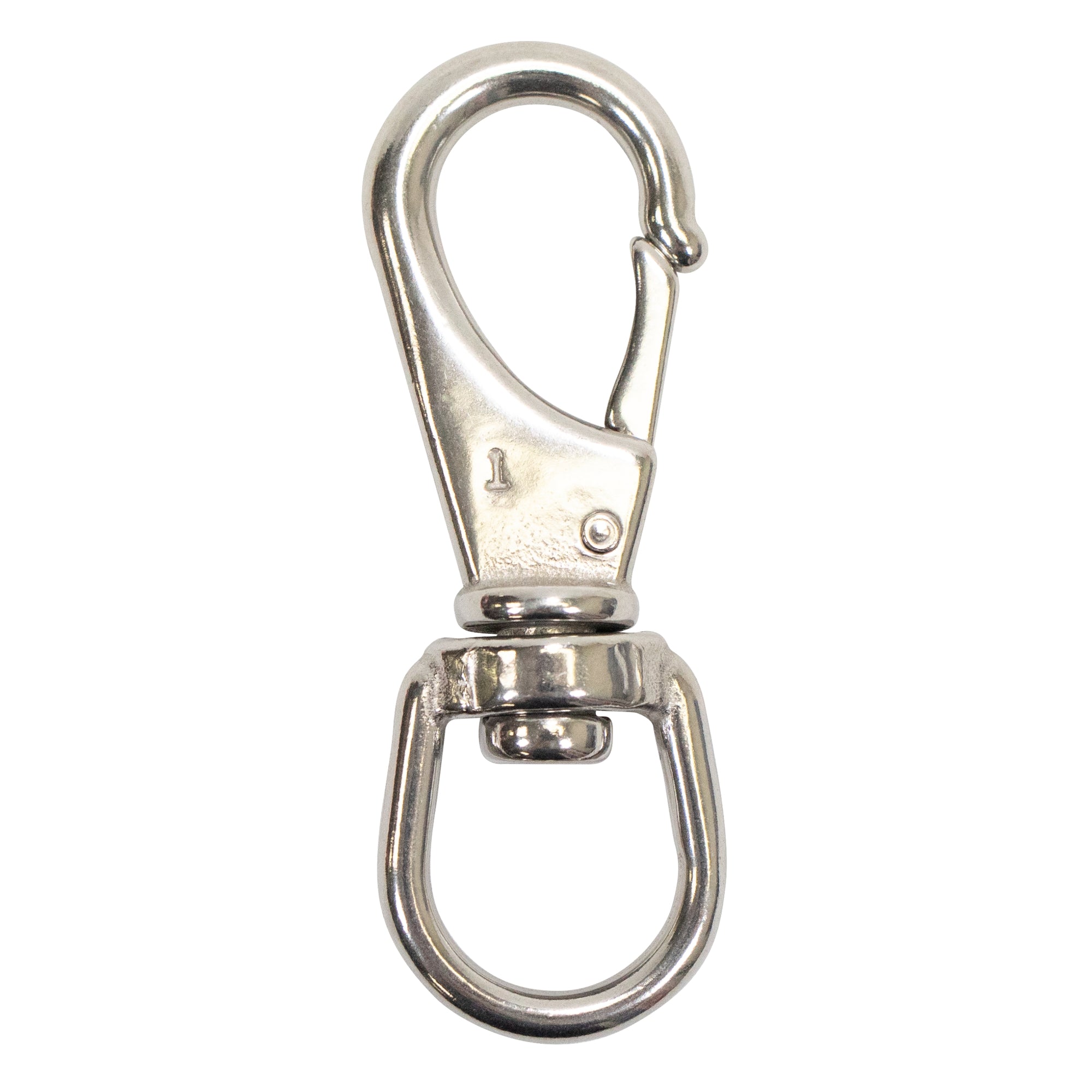 Stainless Steel Swivel Eye Snap Hook Marine Clip Size #1, 3-5/16" x 1-1/8"