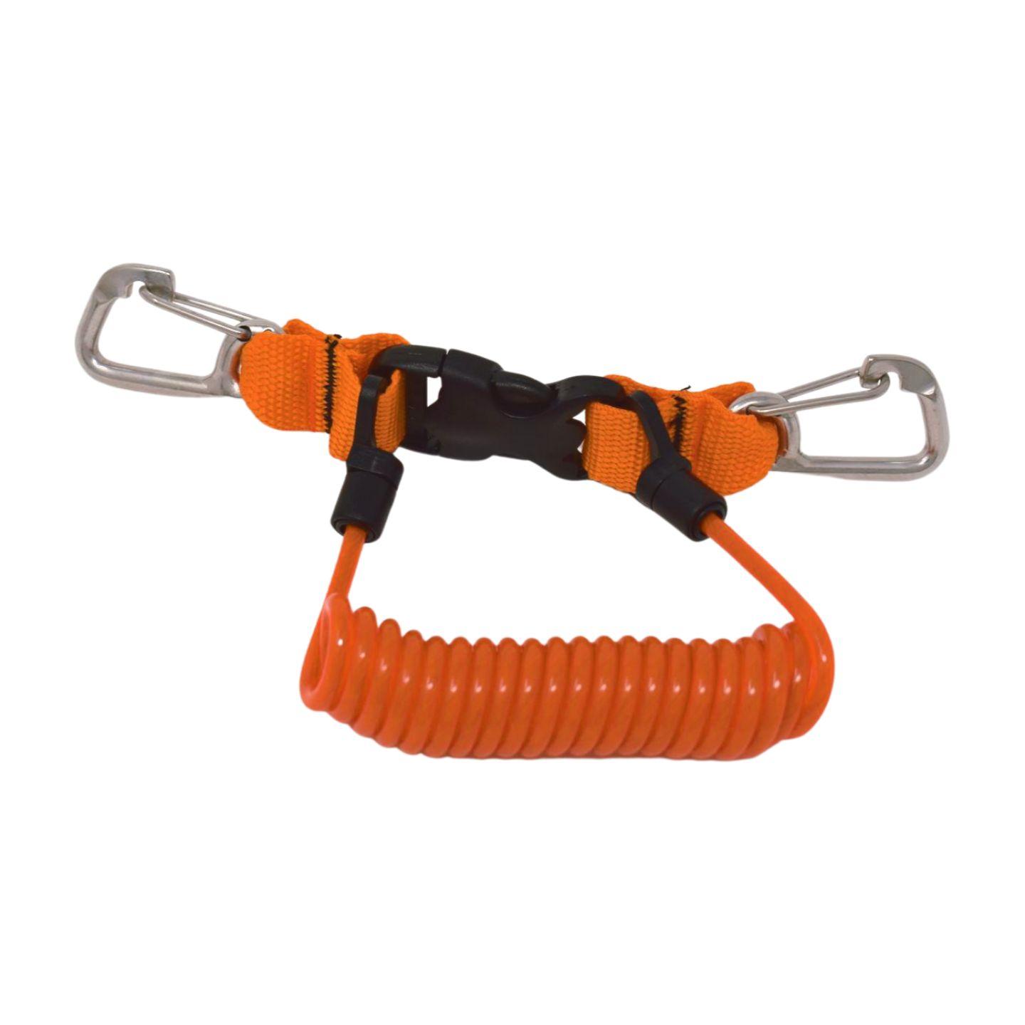 Scuba Choice Shark Coil Steel Core with Clips Lanyard - Scuba Choice