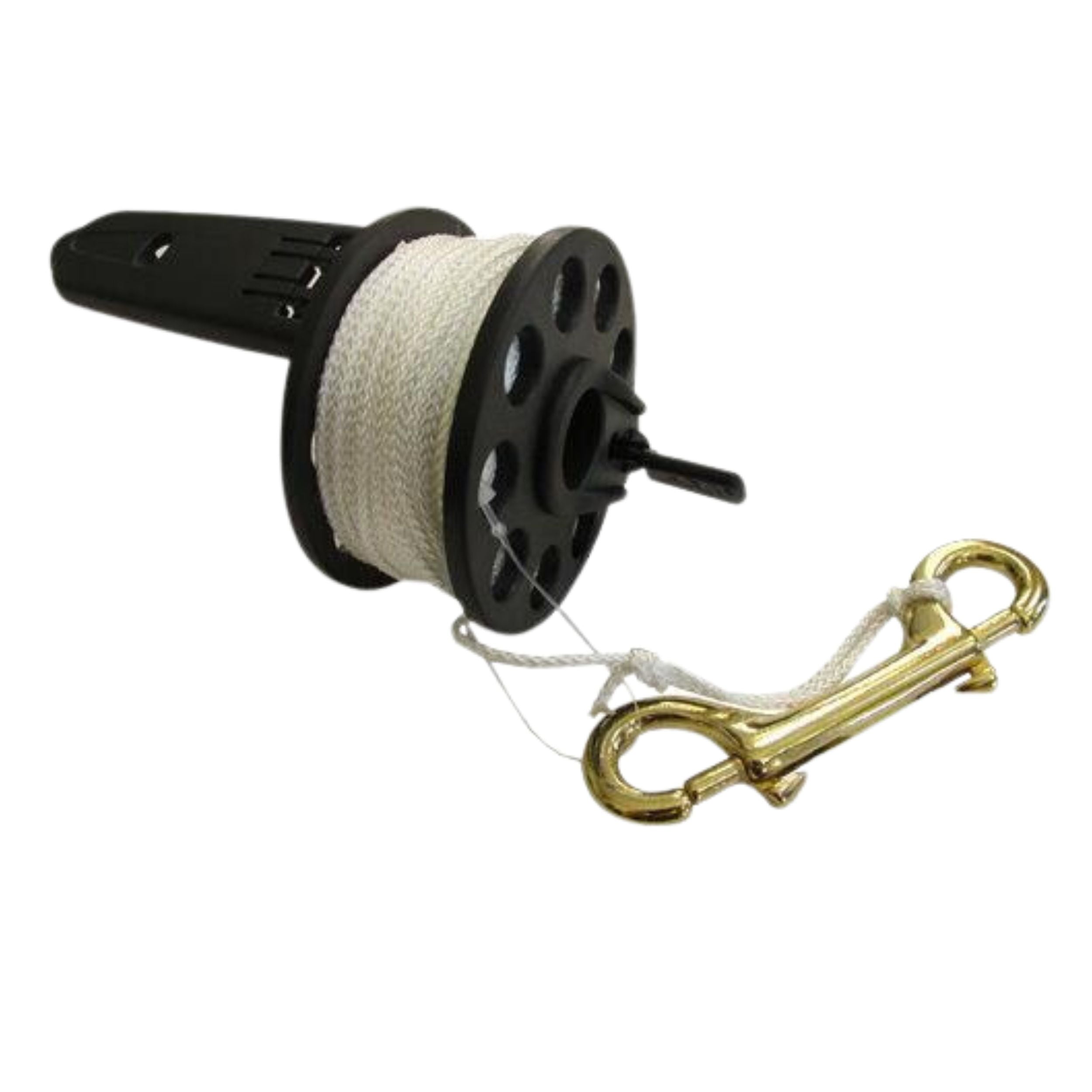 Scuba Diving Dive Compact Finger Spool Reel w/ Plastic Handle 150ft- White Line