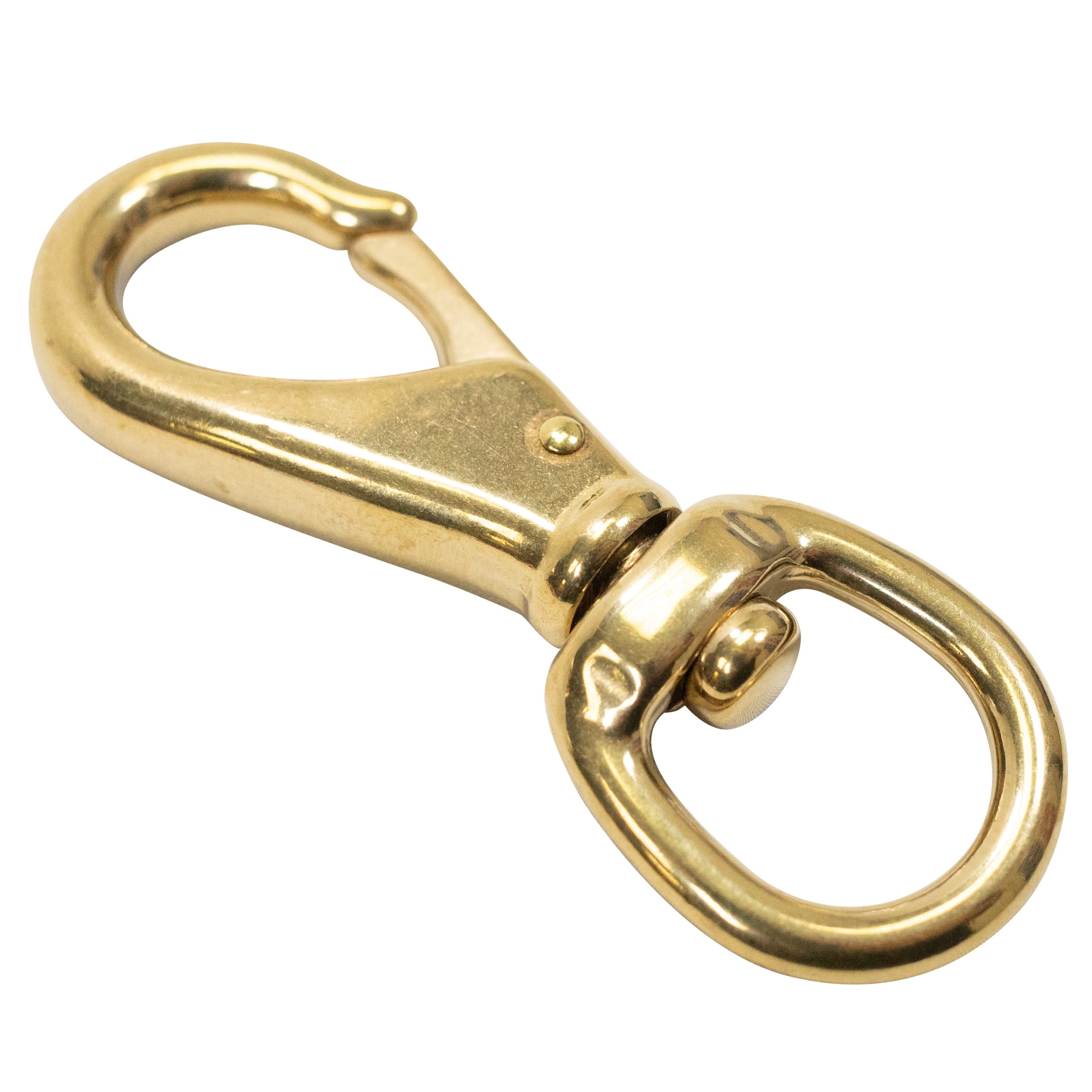 Scuba Choice 3-5/8" Brass Swivel Eye Snap Hook Clip #2, 12.9mm Opening