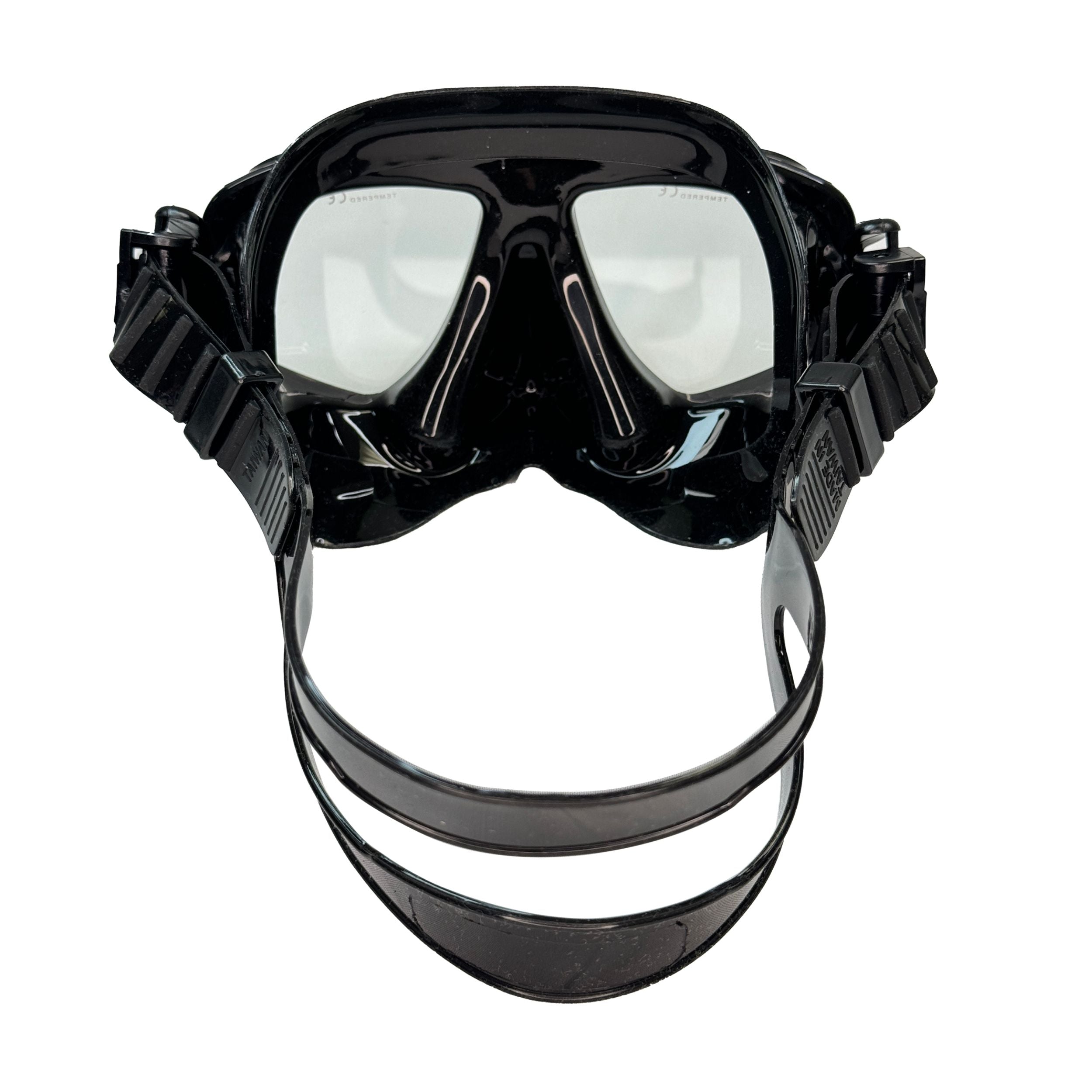 Palantic M36 Solid Black/Black Silicone RX Farsighted Full Lenses Dive/Snorkeling Mask