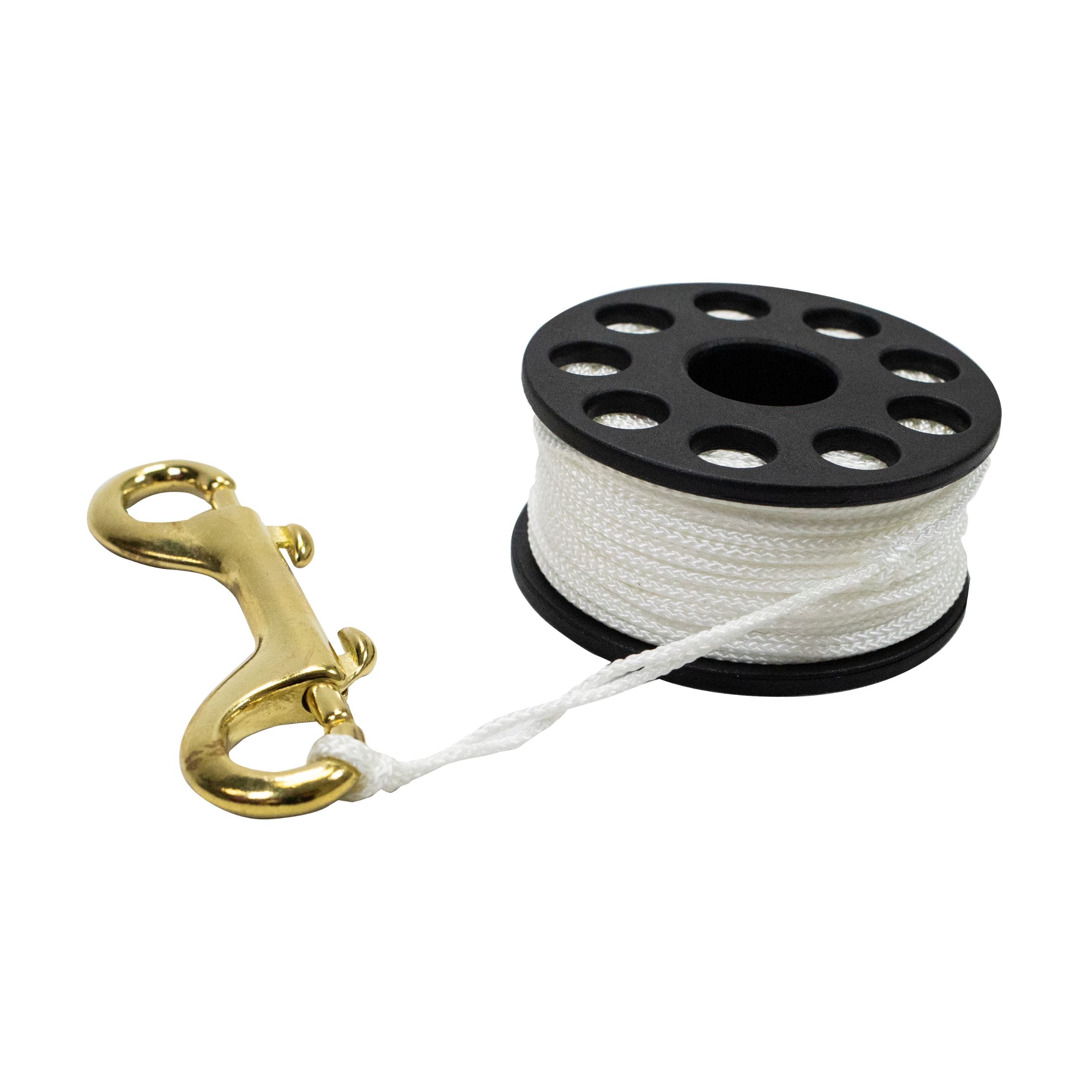 Scuba Diving Dive Compact Finger Spool Reel 100ft - White Line