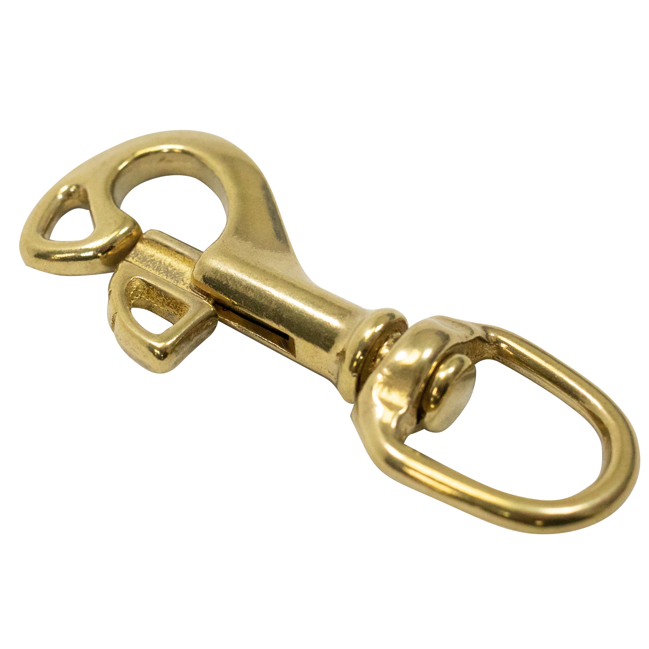 Scuba Diving 3-1/4" Butterfly Swivel Brass Bolt Snap