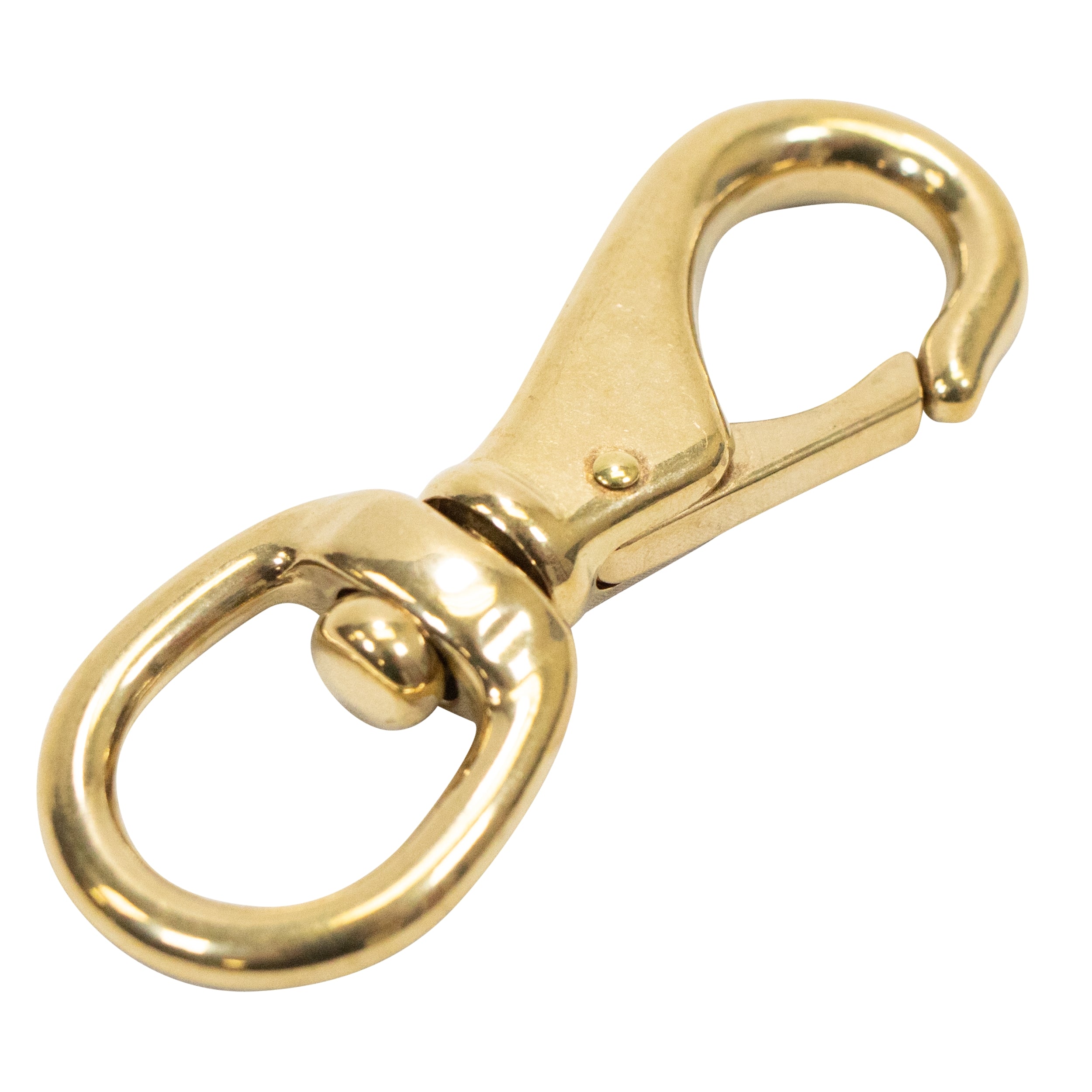 Scuba Choice 3-5/8" Brass Swivel Eye Snap Hook Clip #2, 12.9mm Opening
