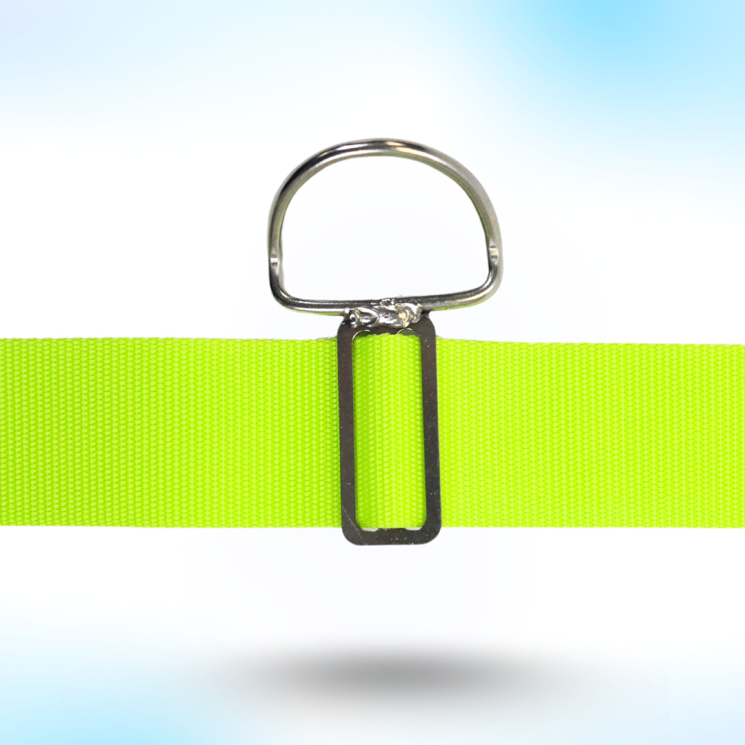 Scuba Choice SS316 Heavy Duty Bent D Ring Welded w/ Triglides Slider, 45 degree