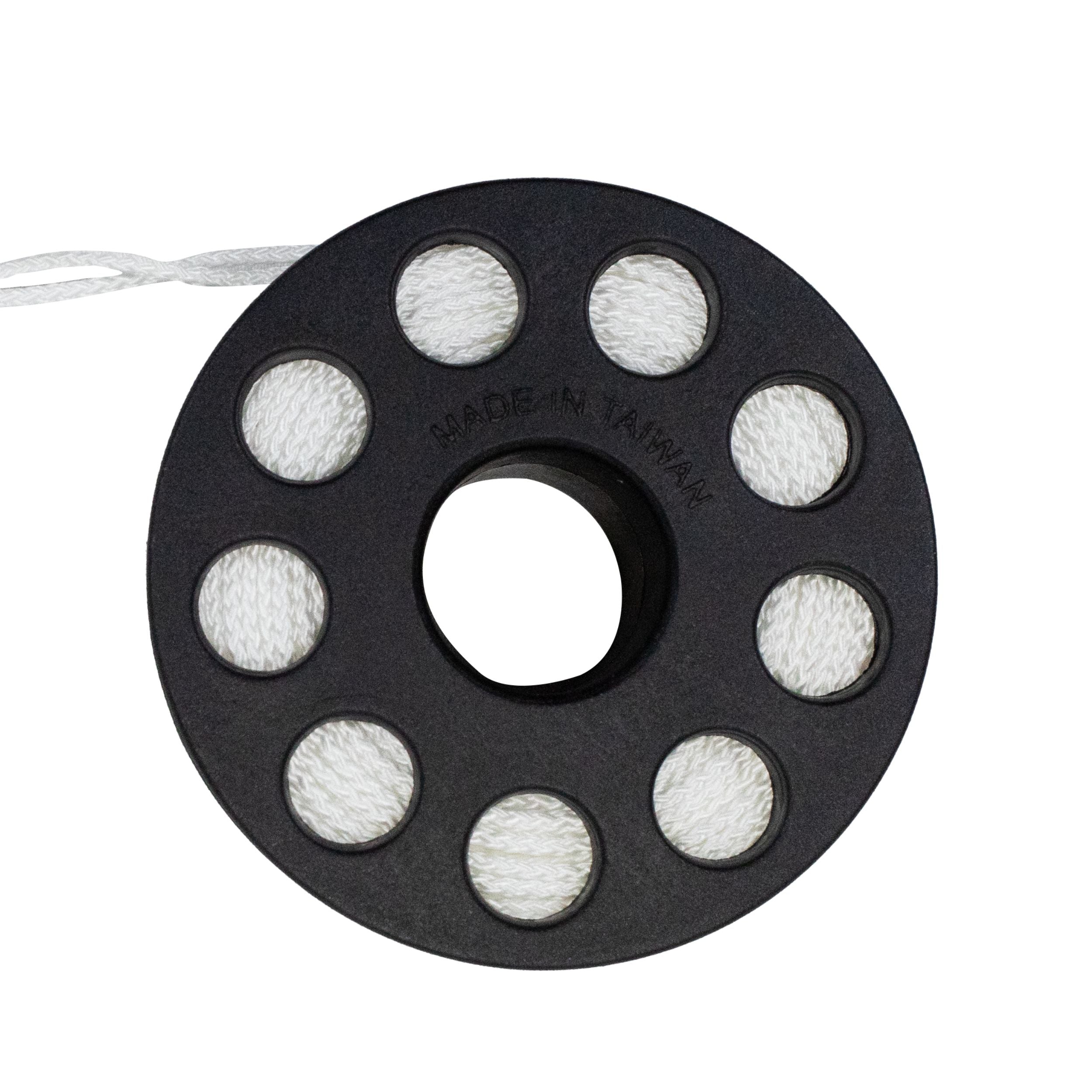 Scuba Diving Dive Compact Finger Spool Reel w/ Plastic Handle 150ft- White Line