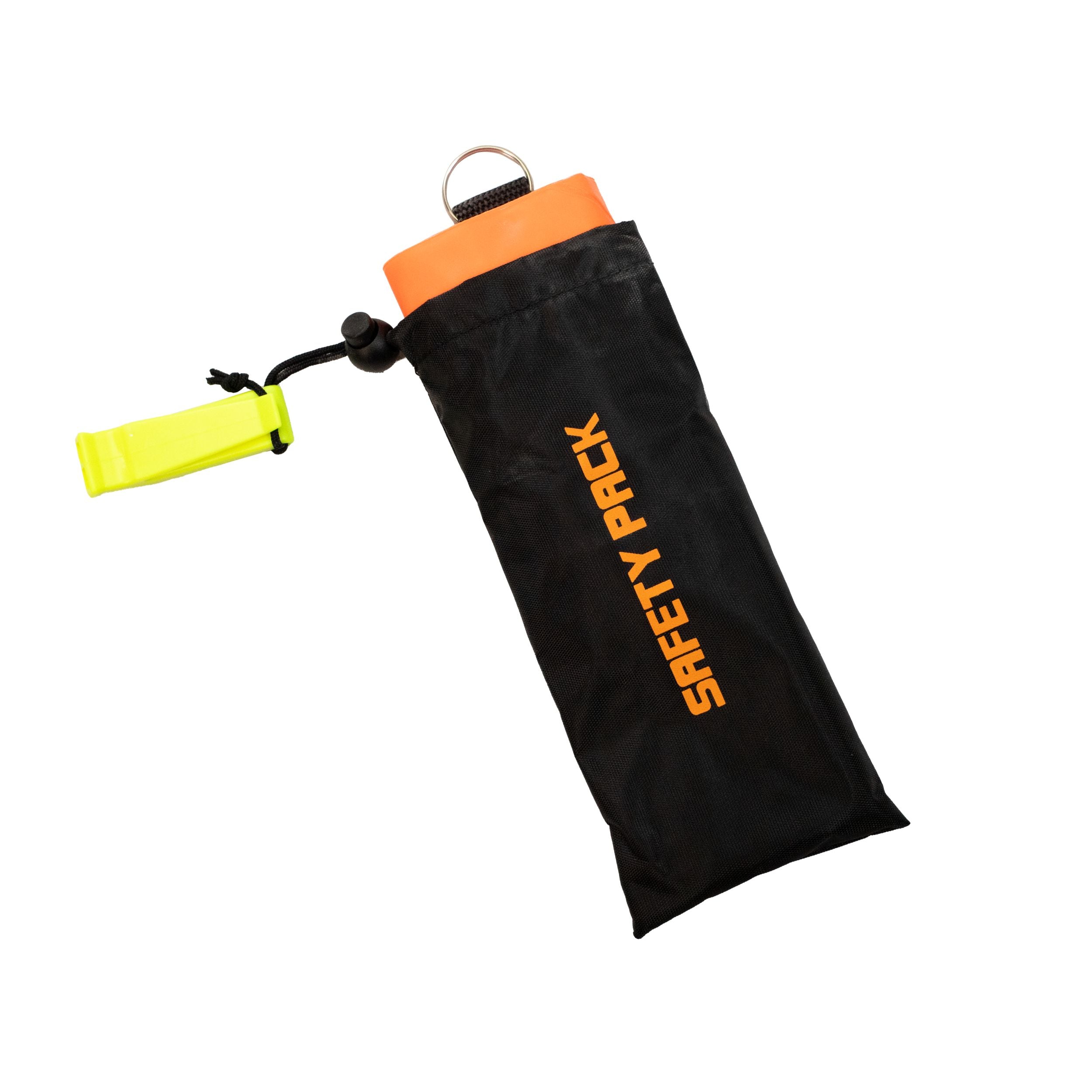 Scuba Choice Diver Below 6ft Surface Marker with Pouch & Whistle