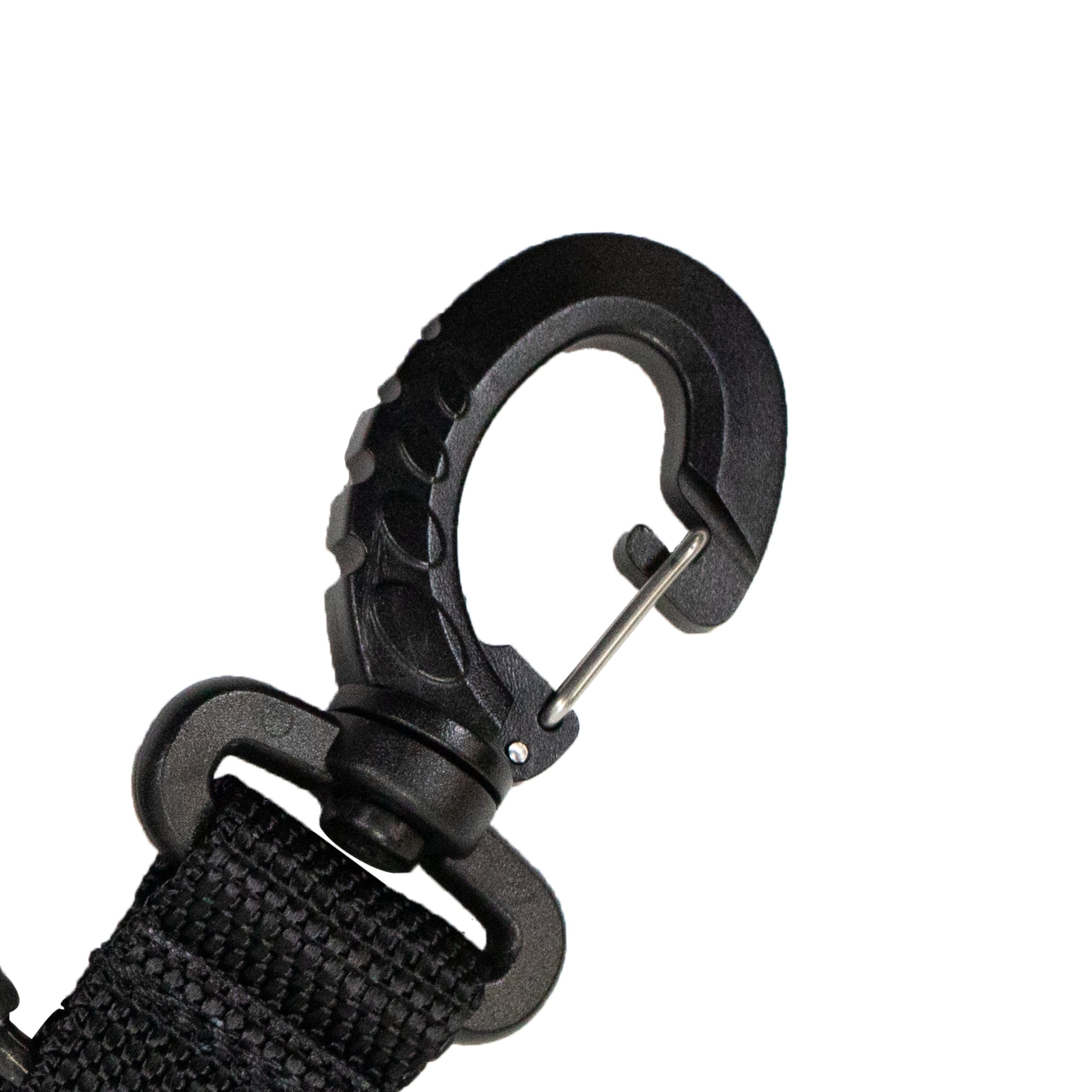 Scuba Diving Dive Black Snappy Coil Camera Lanyard Clip & QB Buckles, 1.3M Coil