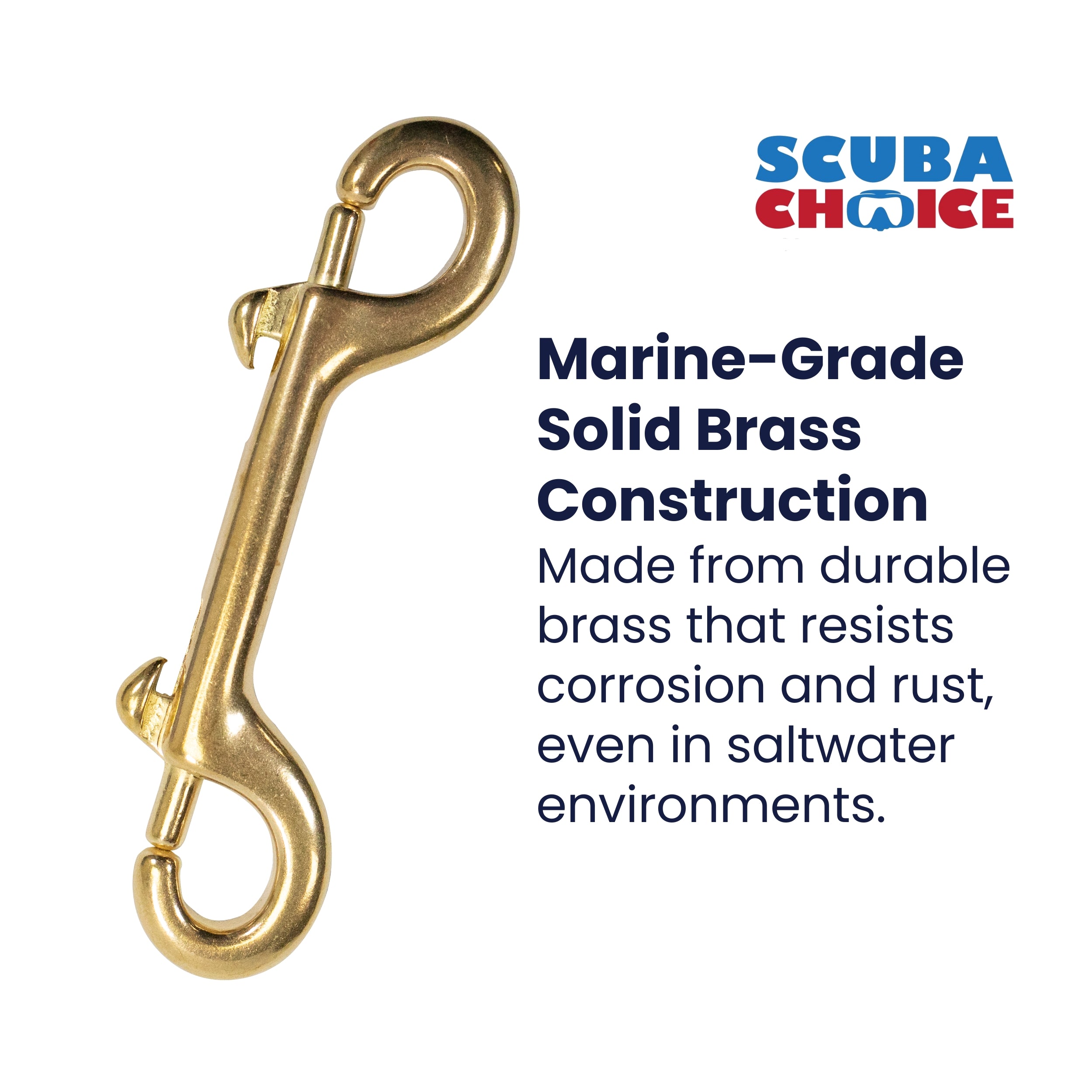 Scuba Dive 4" Brass Clip Double Ended Snap Bolt