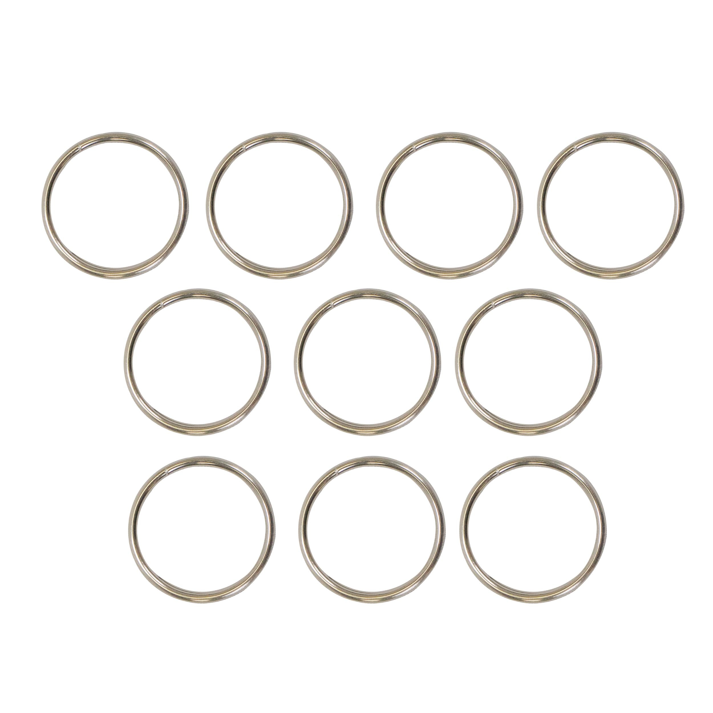 Scuba Diving 32.3mm Stainless Steel 2mm Split Ring for BCD attachment 10pc Pack