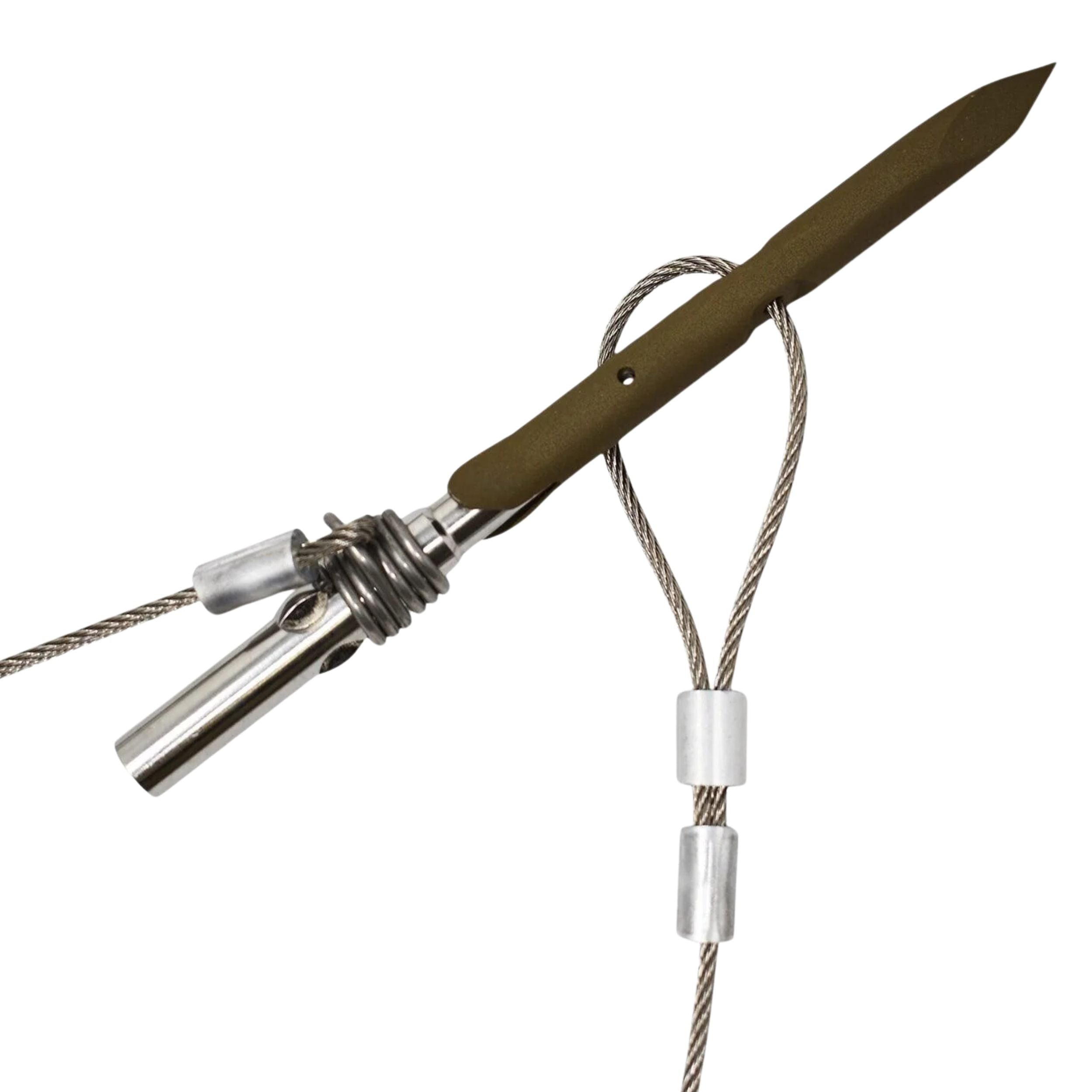 Scuba Choice 4" Gulf Fixed Wing Slip Tip 6mm Thread With 3/8 Slide Ring