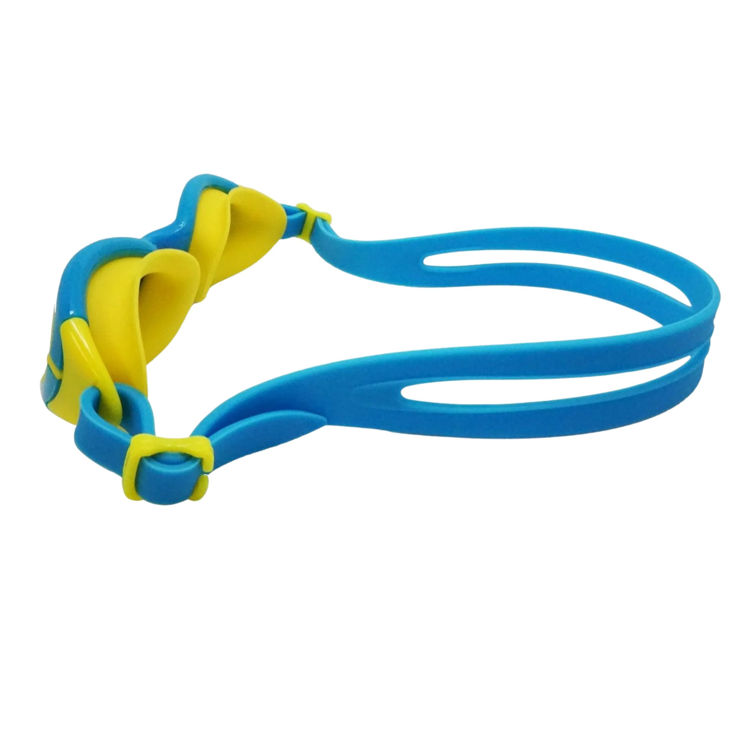 Palantic Jr. Silicone Swim Goggles w/ UV Tinted Lenses, Blue/Yellow