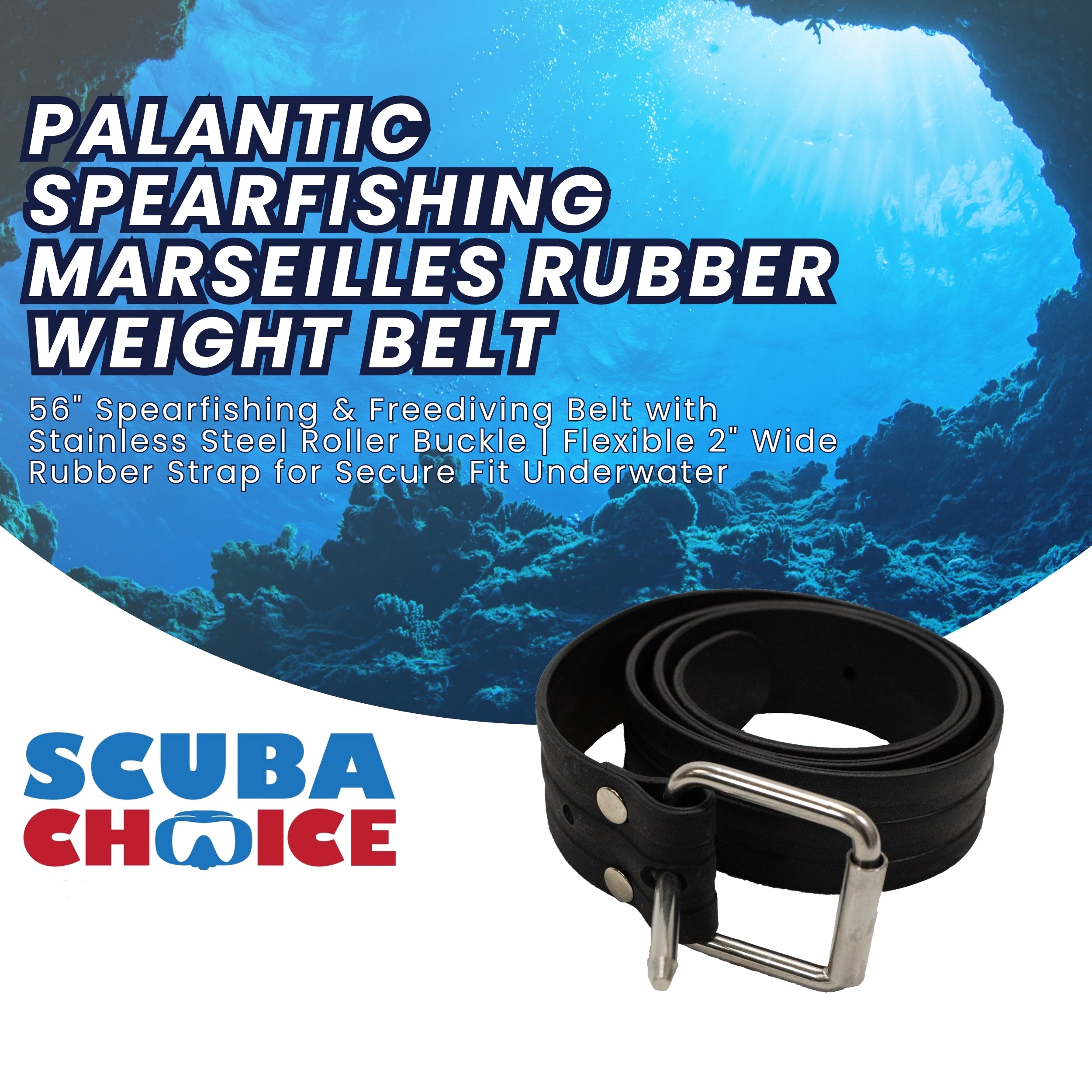 Palantic Spearfishing Marseilles Rubber Weight Belt