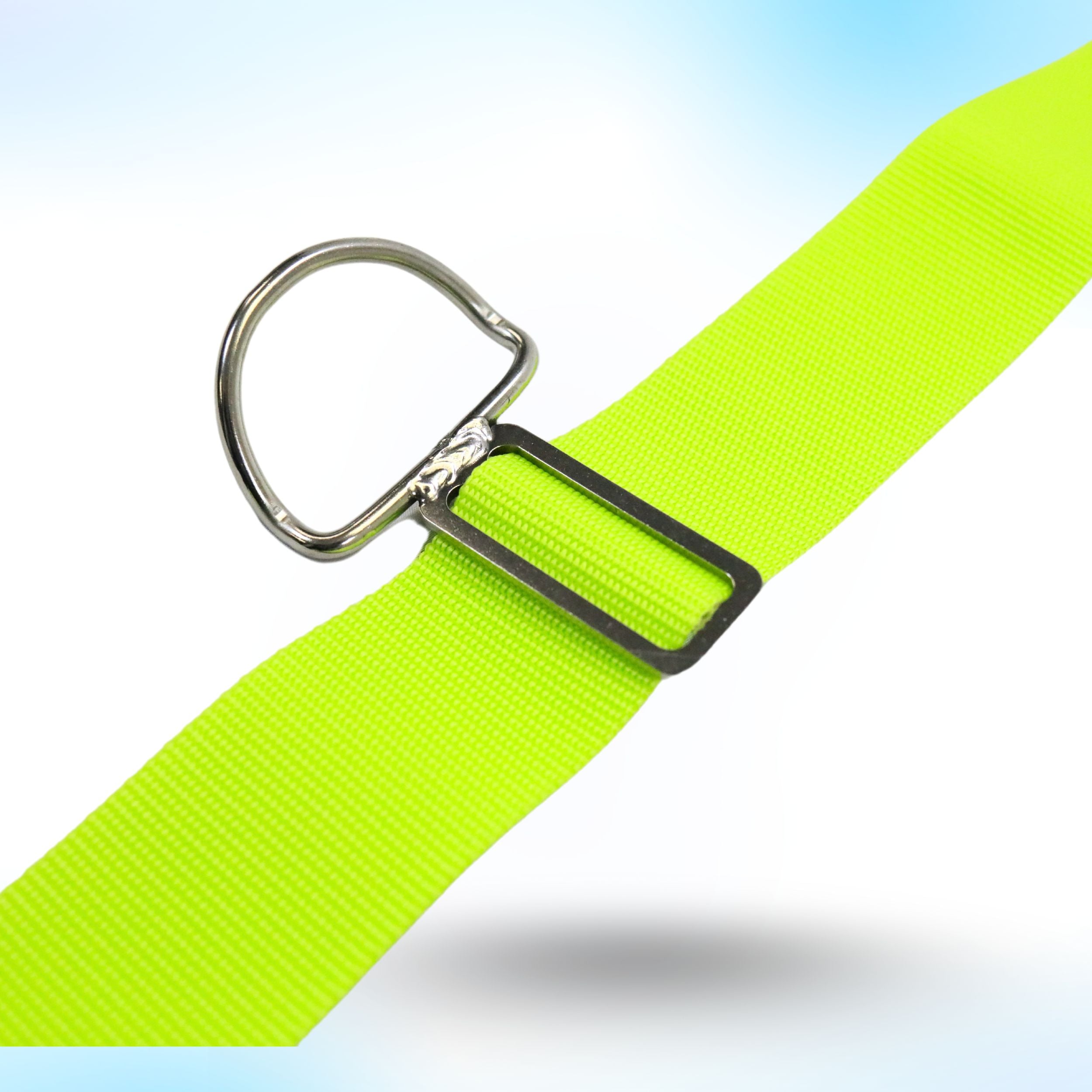 Scuba Choice SS316 Heavy Duty Bent D Ring Welded w/ Triglides Slider, 45 degree