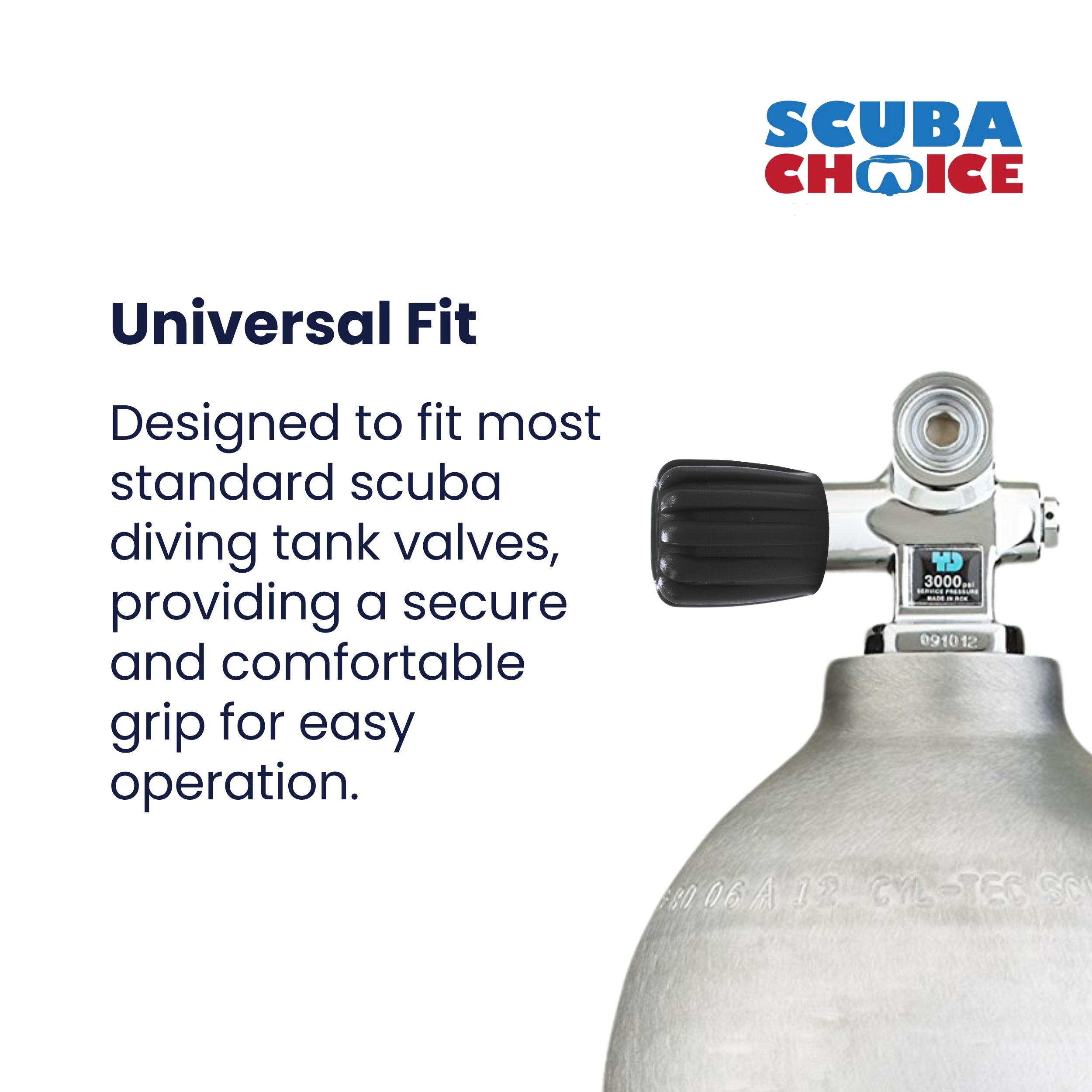 Scuba Choice Scuba Diving Tank Valve Knob - Round Shape