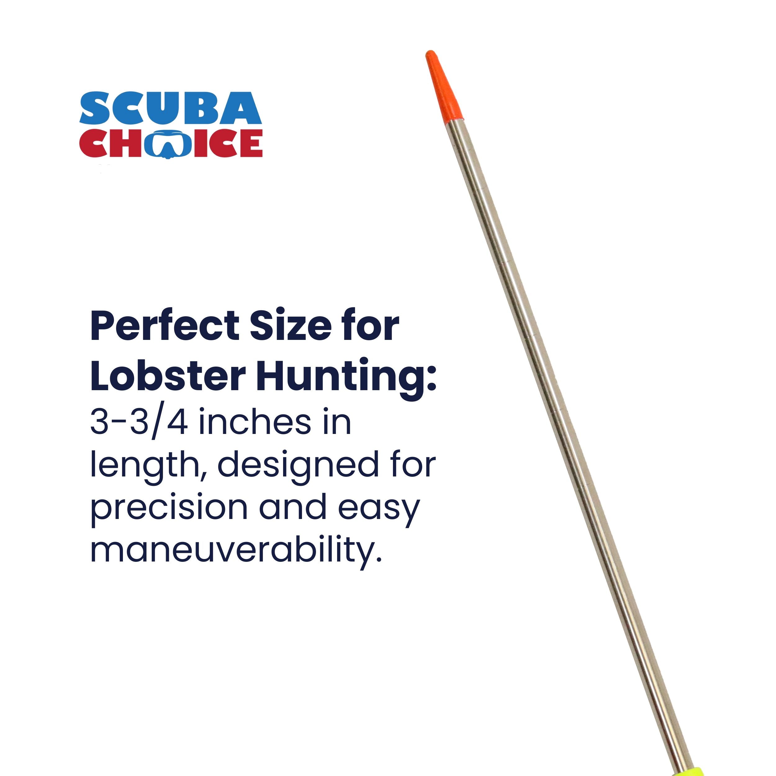 Scuba Choice 13-3/4" Stainless Steel Lobster Tickle Stick with Clip and Lanyard