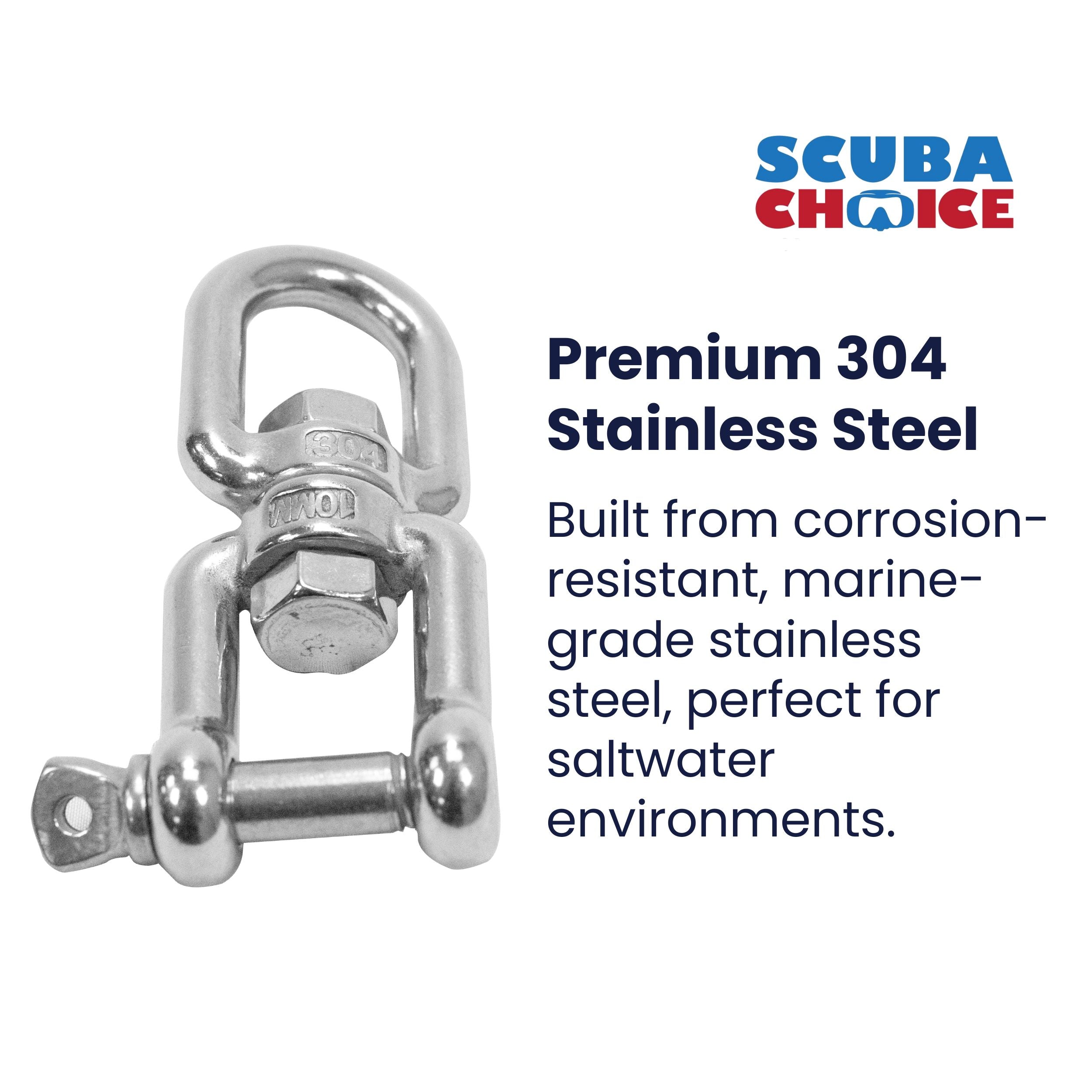 Scuba Choice 304 Stainless Steel Eye & Jaw Swivel