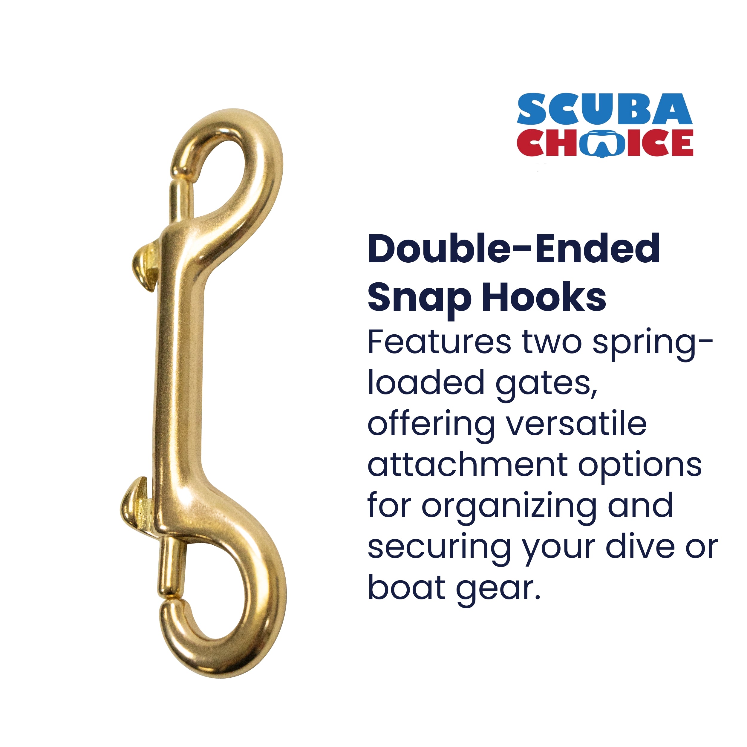 Scuba Dive 4" Brass Clip Double Ended Snap Bolt