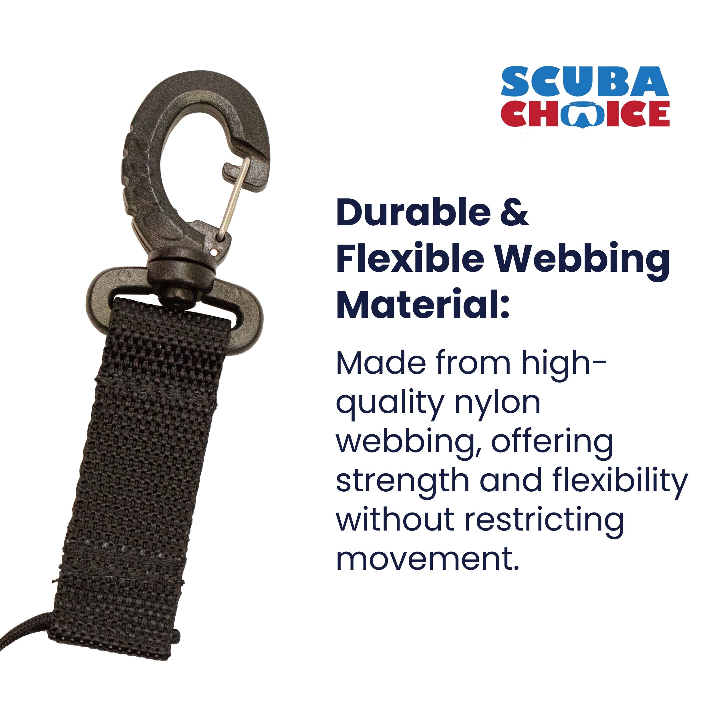 Scuba Diving Webbing Octopus Holder w/ Clip