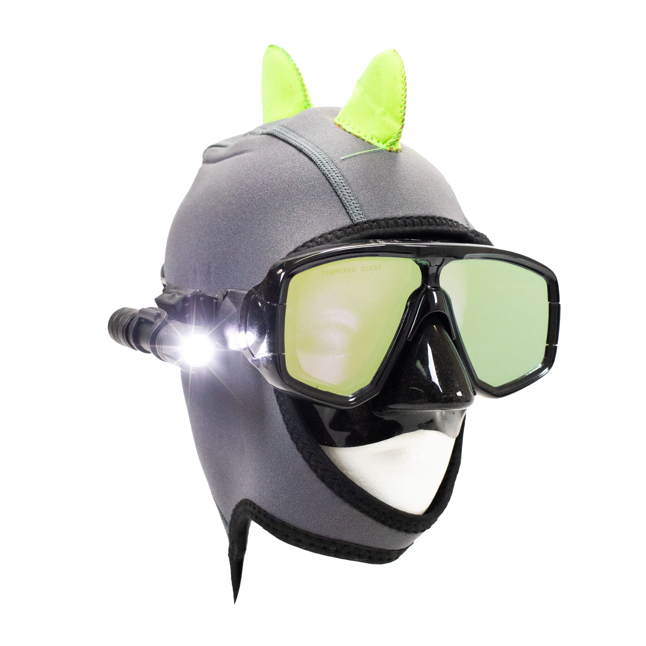 Palantic Pro-One Aluminum LED Dive Light Torch w/ Mask Mount