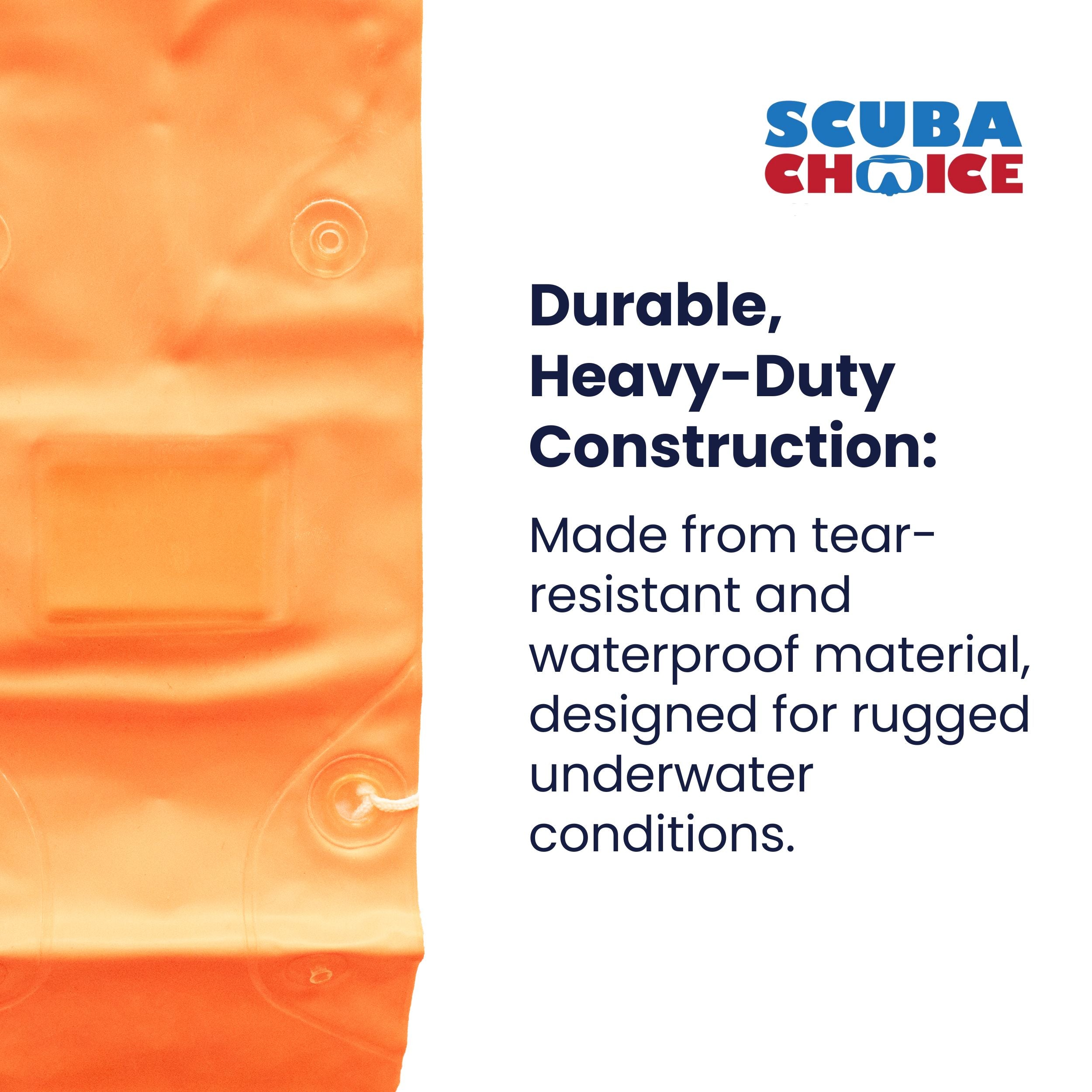 Scuba Choice Diver Below 6ft Surface Marker with Pouch & Whistle