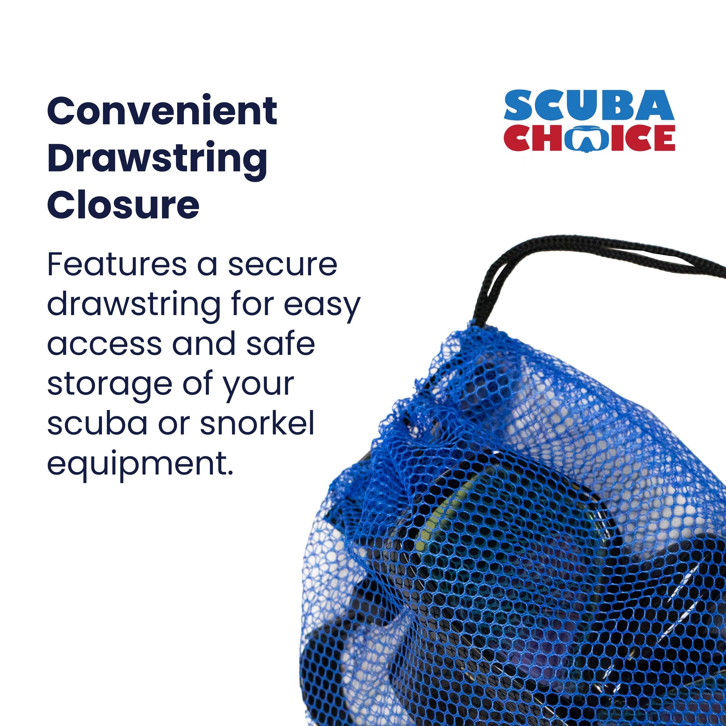 Scuba Choice Blue Mask / Multi Purpose Storage Mesh Bag