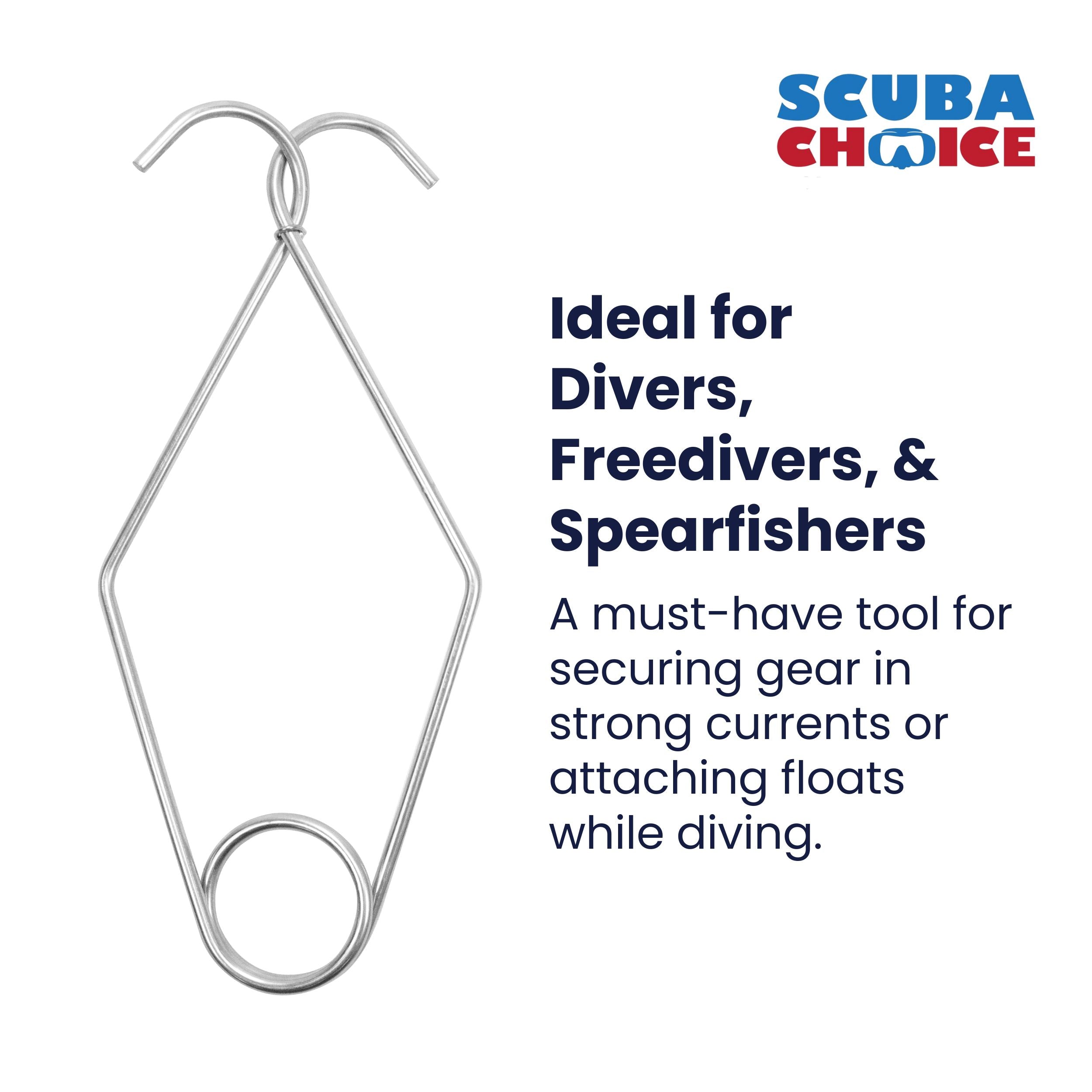 Scuba Choice Stainless Steel Kelp Clip Abalone Float Covers