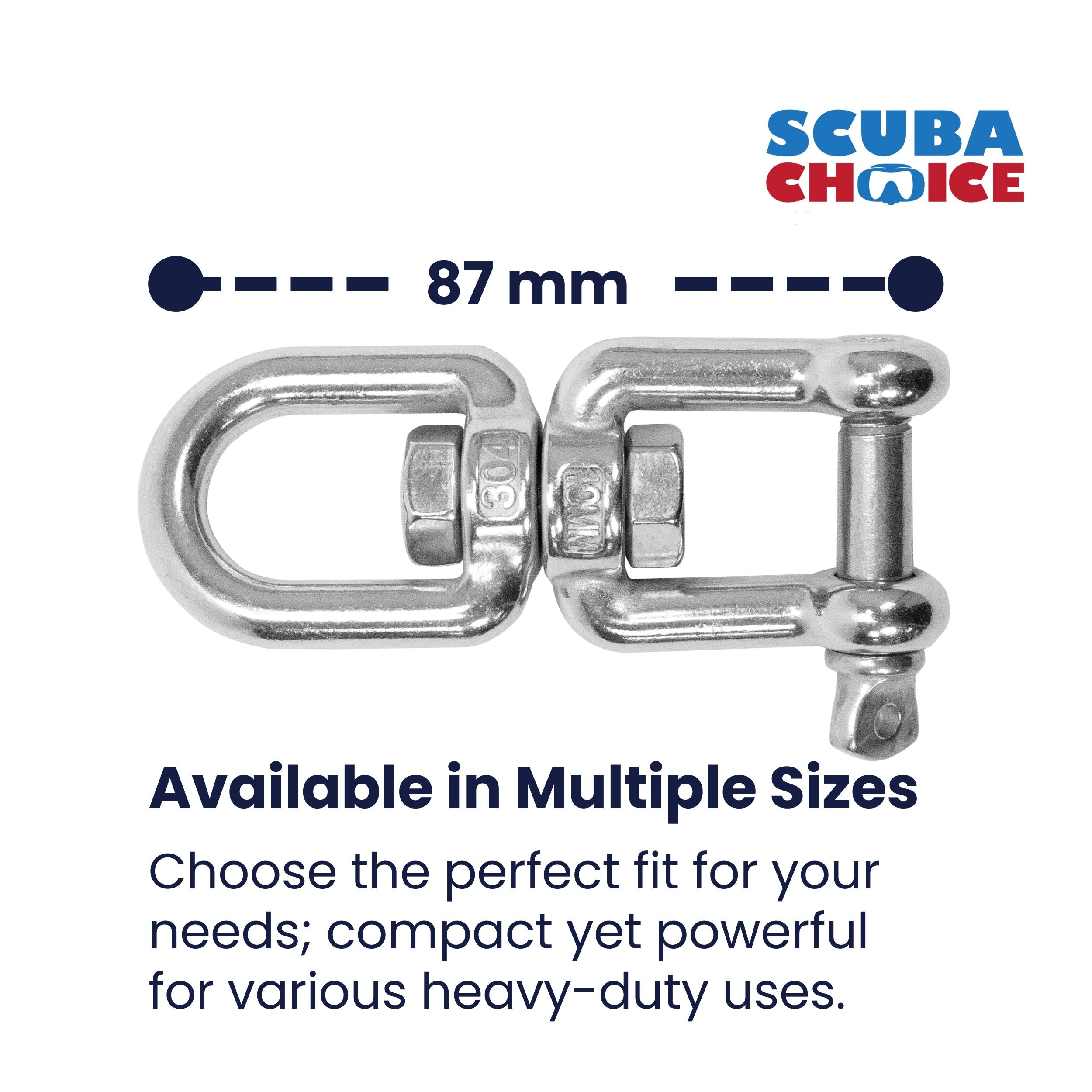 Scuba Choice 304 Stainless Steel Eye & Jaw Swivel
