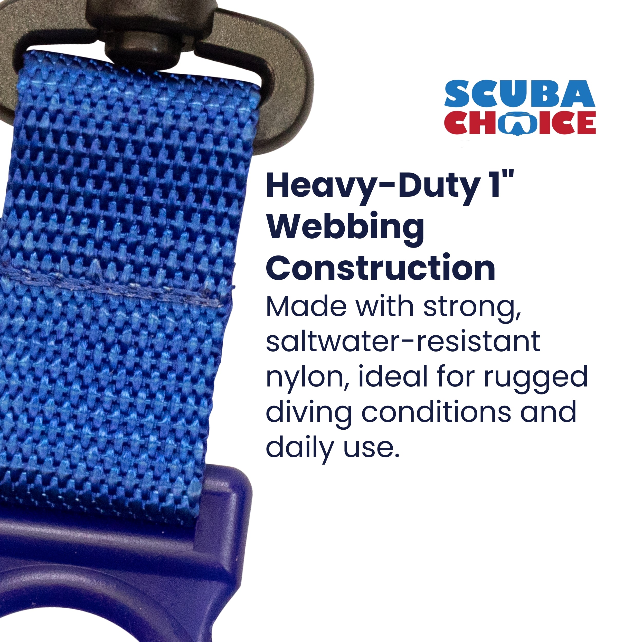 Scuba Diving Regulator Octopus Holder with 1" Webbing and Clip