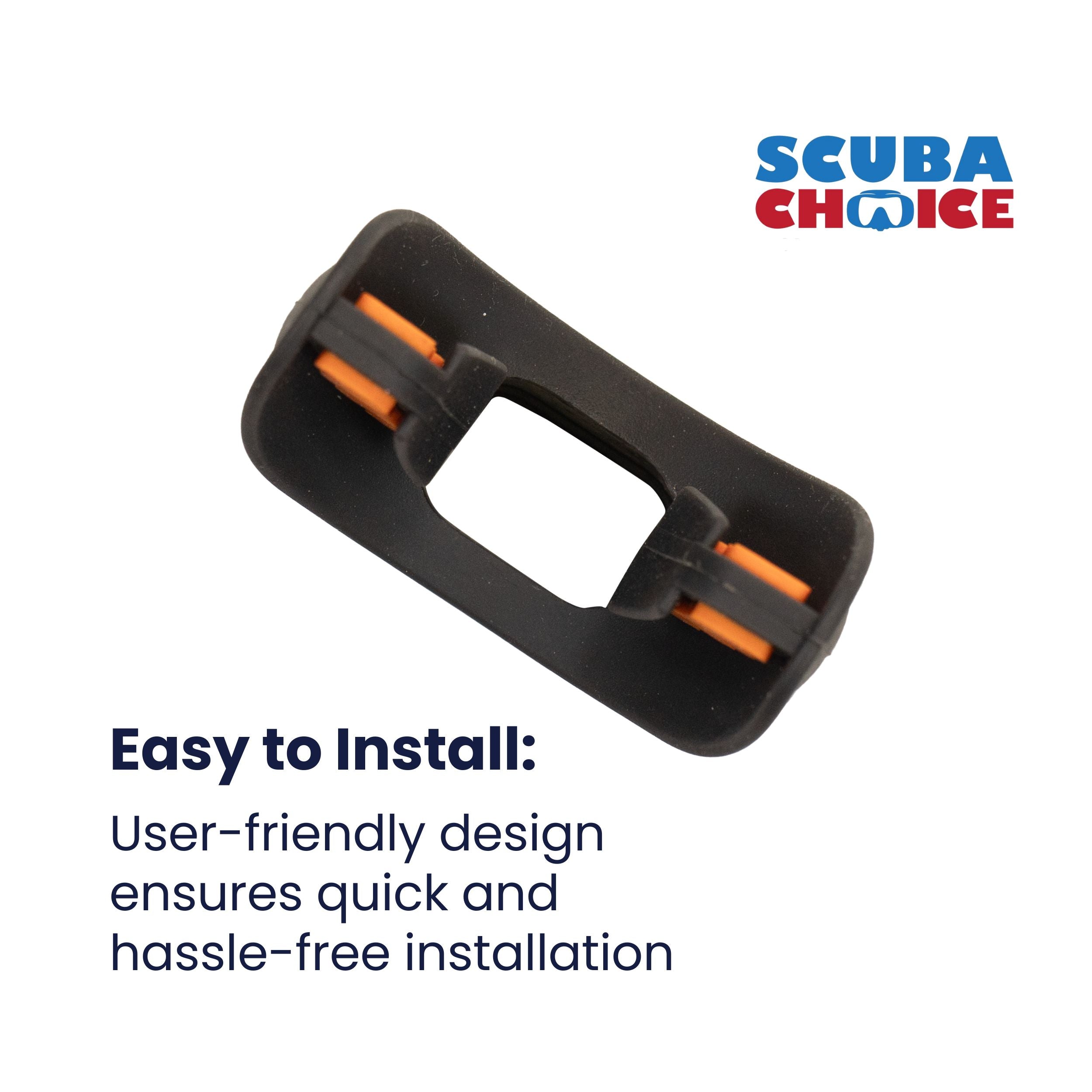 Scuba Diving Black Silicone Octopus Snorkel Mouthpiece Color Tab & Regulator Tie