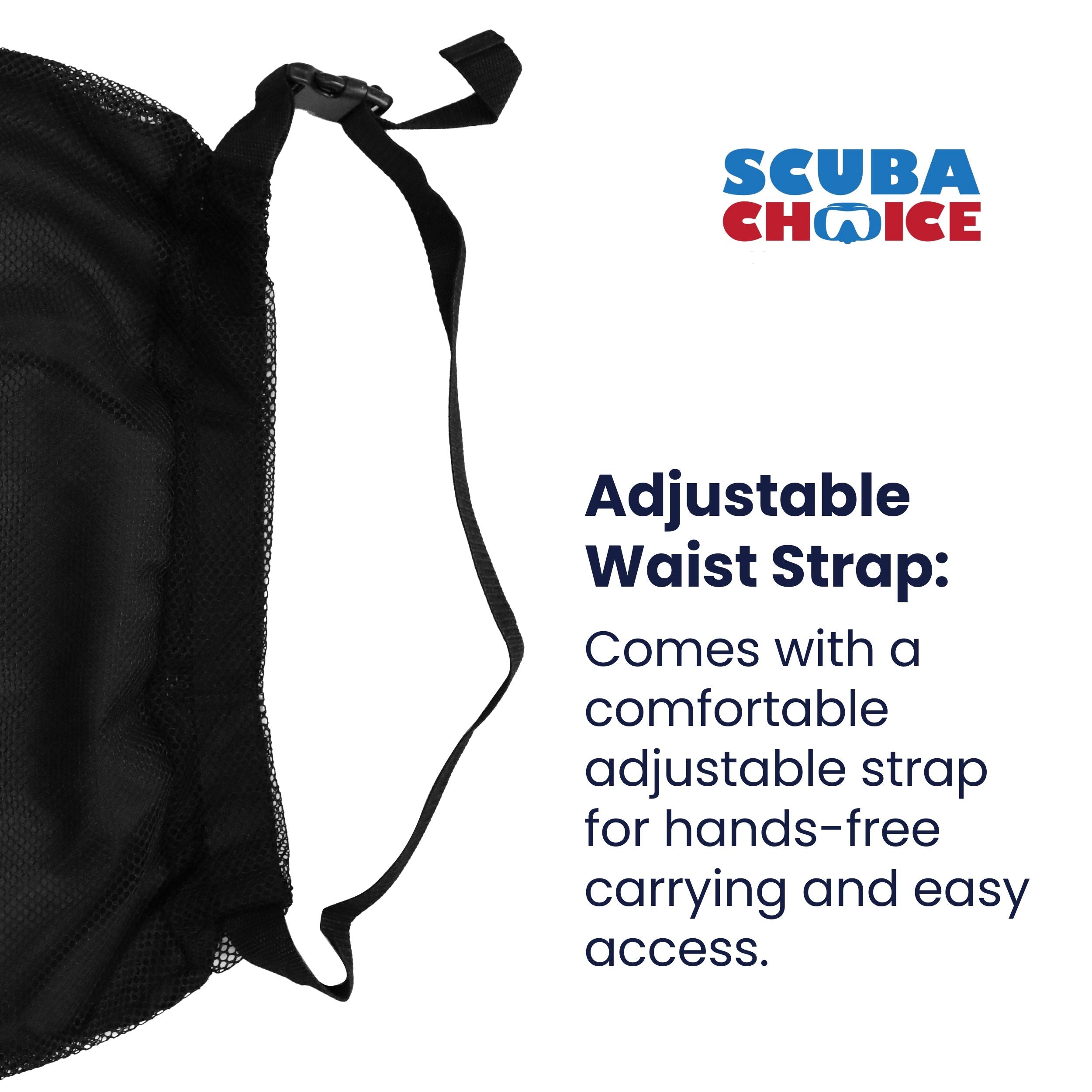 Spearfishing Palantic Large Fish Lobster Catch Bag 20" x 18" with Waist Strap