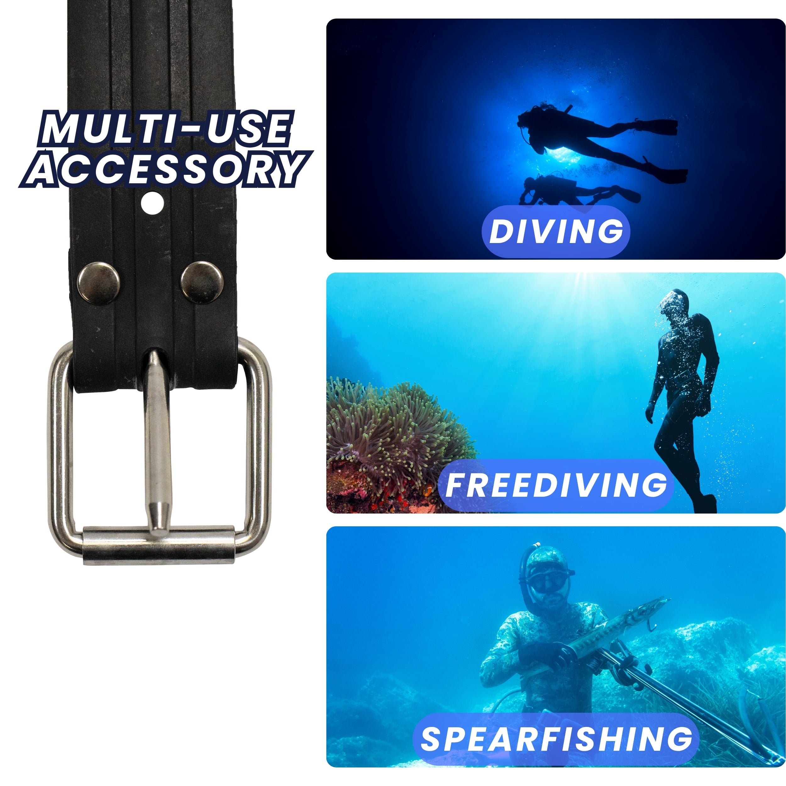 Palantic Spearfishing Marseilles Rubber Weight Belt
