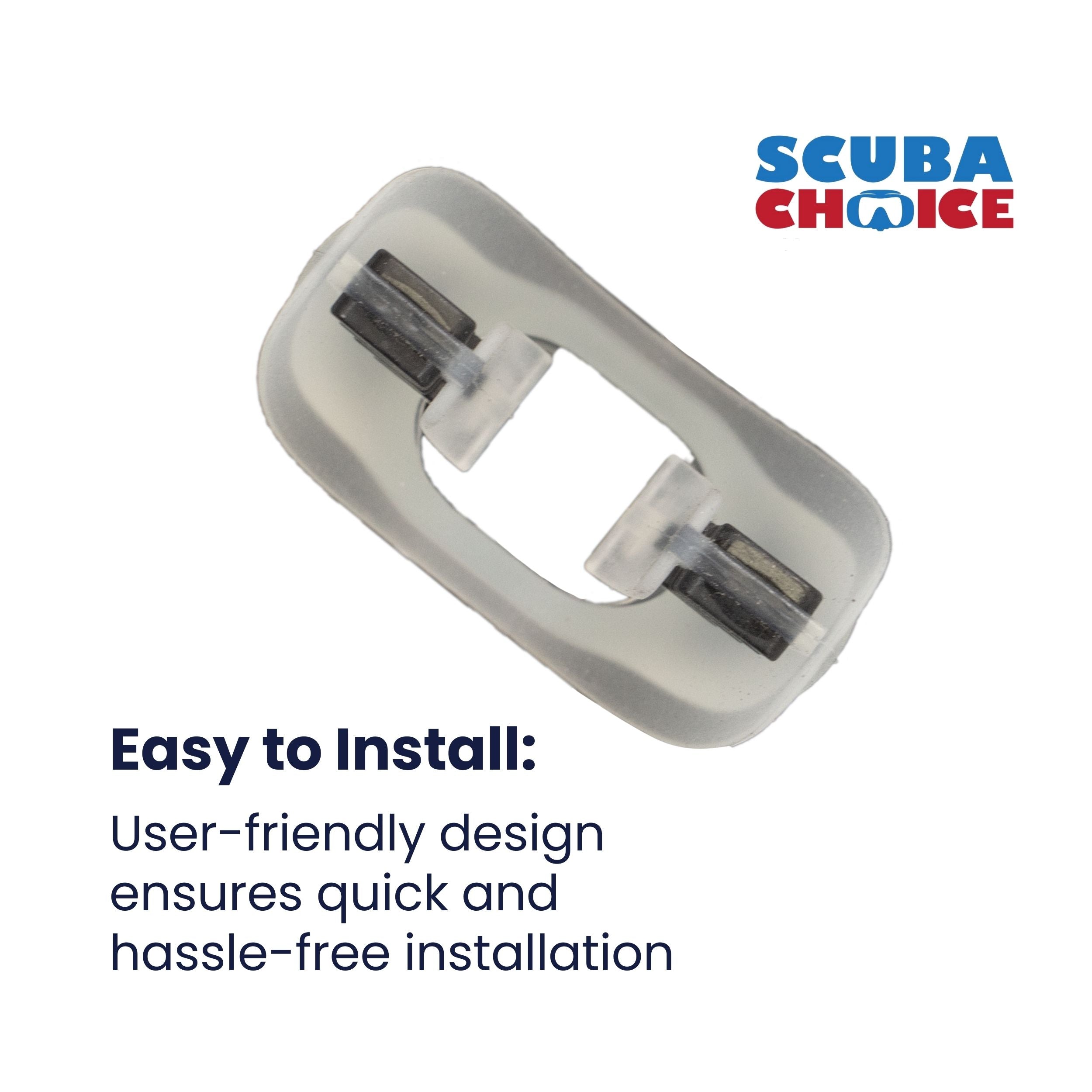 Scuba Diving Clear Silicone Octopus Snorkel Mouthpiece Color Tab & Regulator Tie