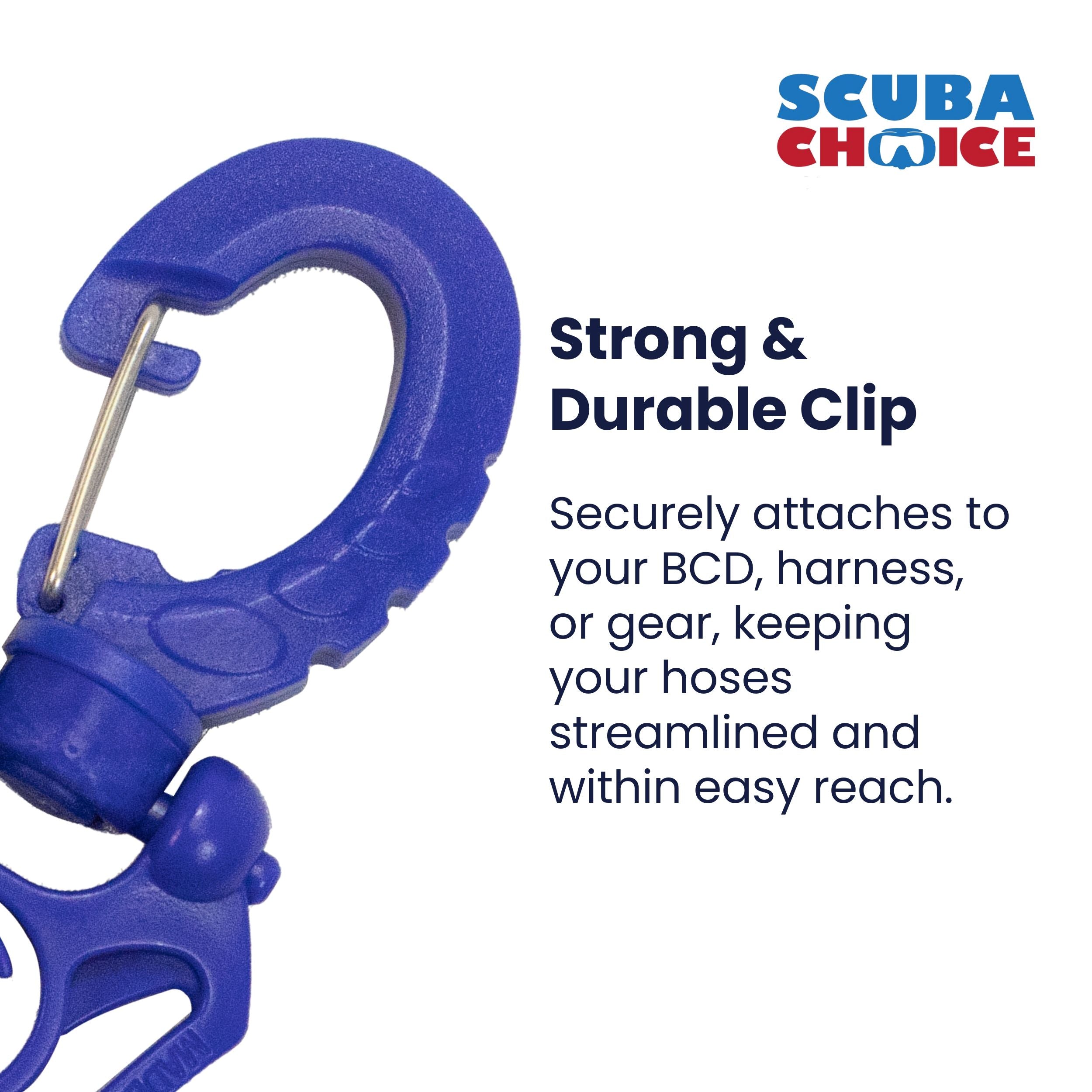 Scuba Choice Scuba Diving Dive Triple Hose Holder with Clip