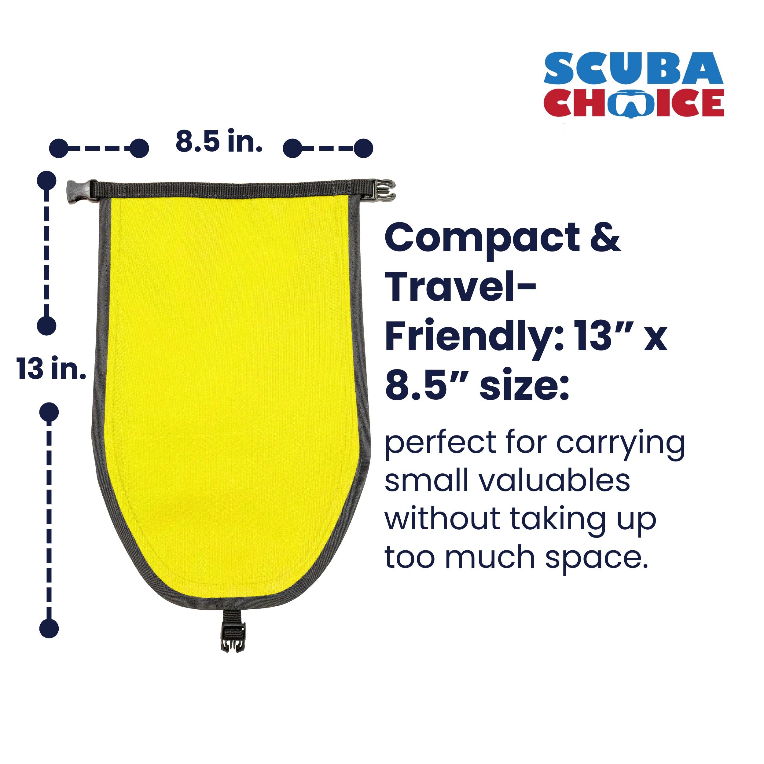 Scuba Choice Travel Size Waterproof Dry Sack Pouch 13" x 8.5", Camping Kayaking