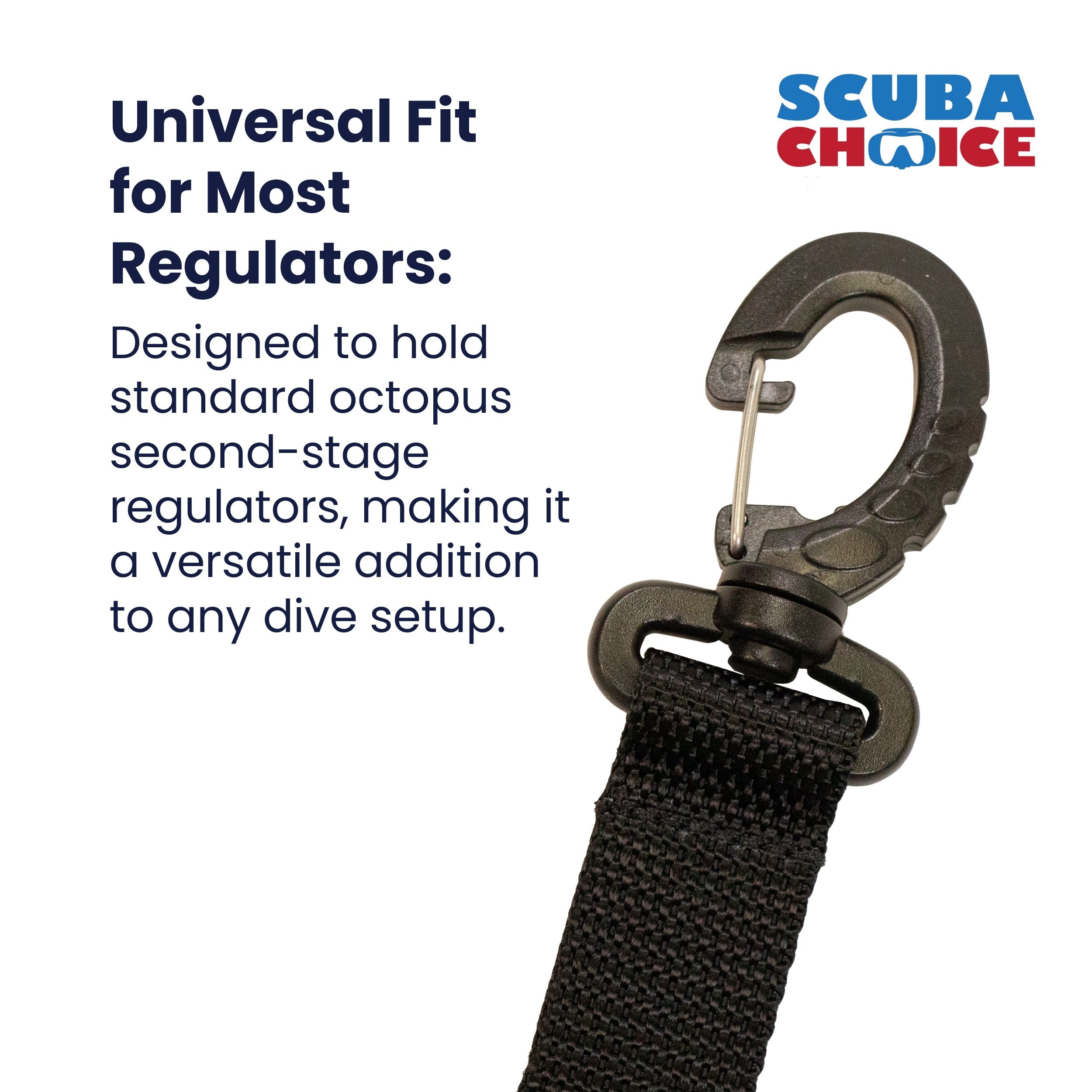 Scuba Diving Webbing Octopus Holder w/ Clip