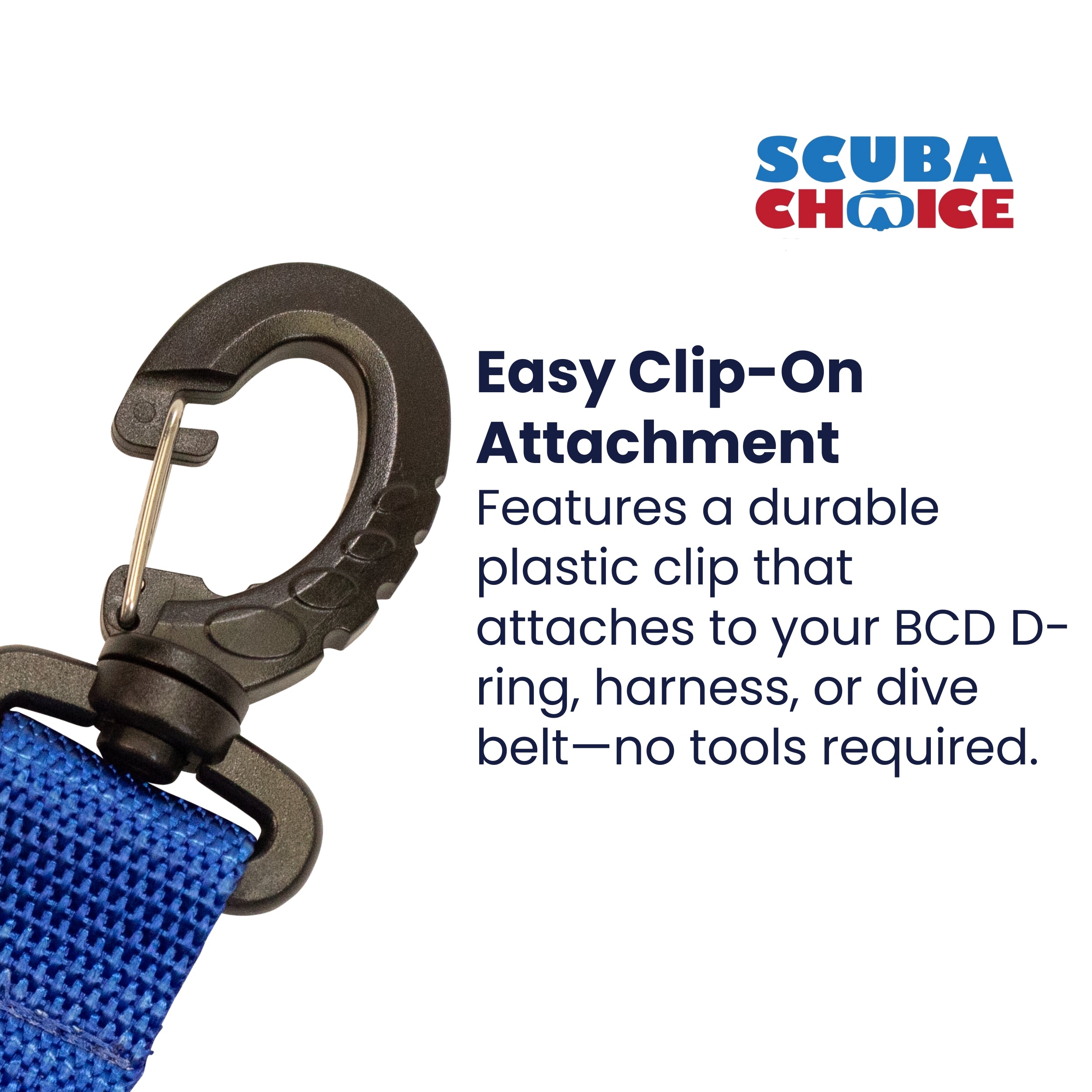 Scuba Diving Regulator Octopus Holder with 1" Webbing and Clip