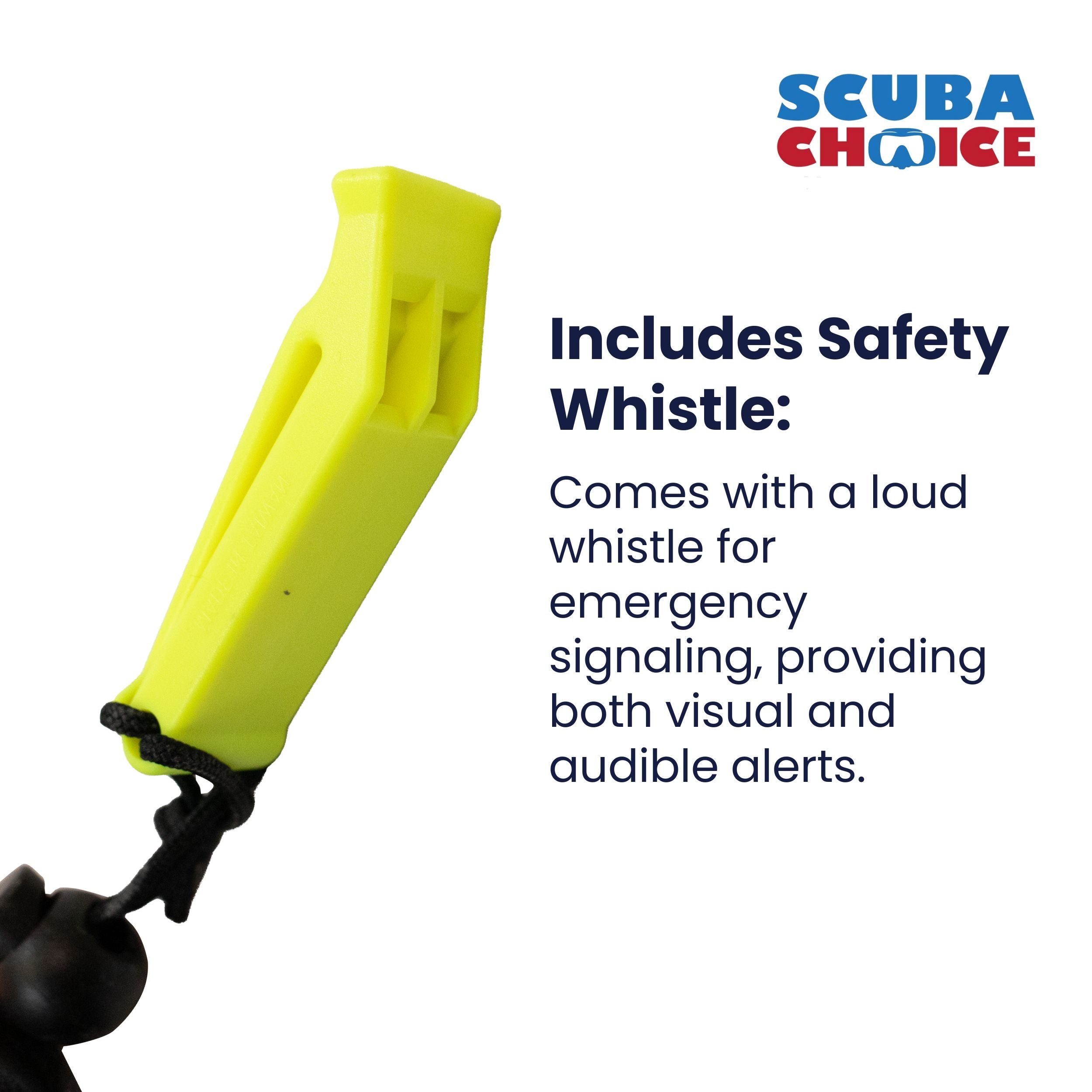 Scuba Choice Diver Below 6ft Surface Marker with Pouch & Whistle