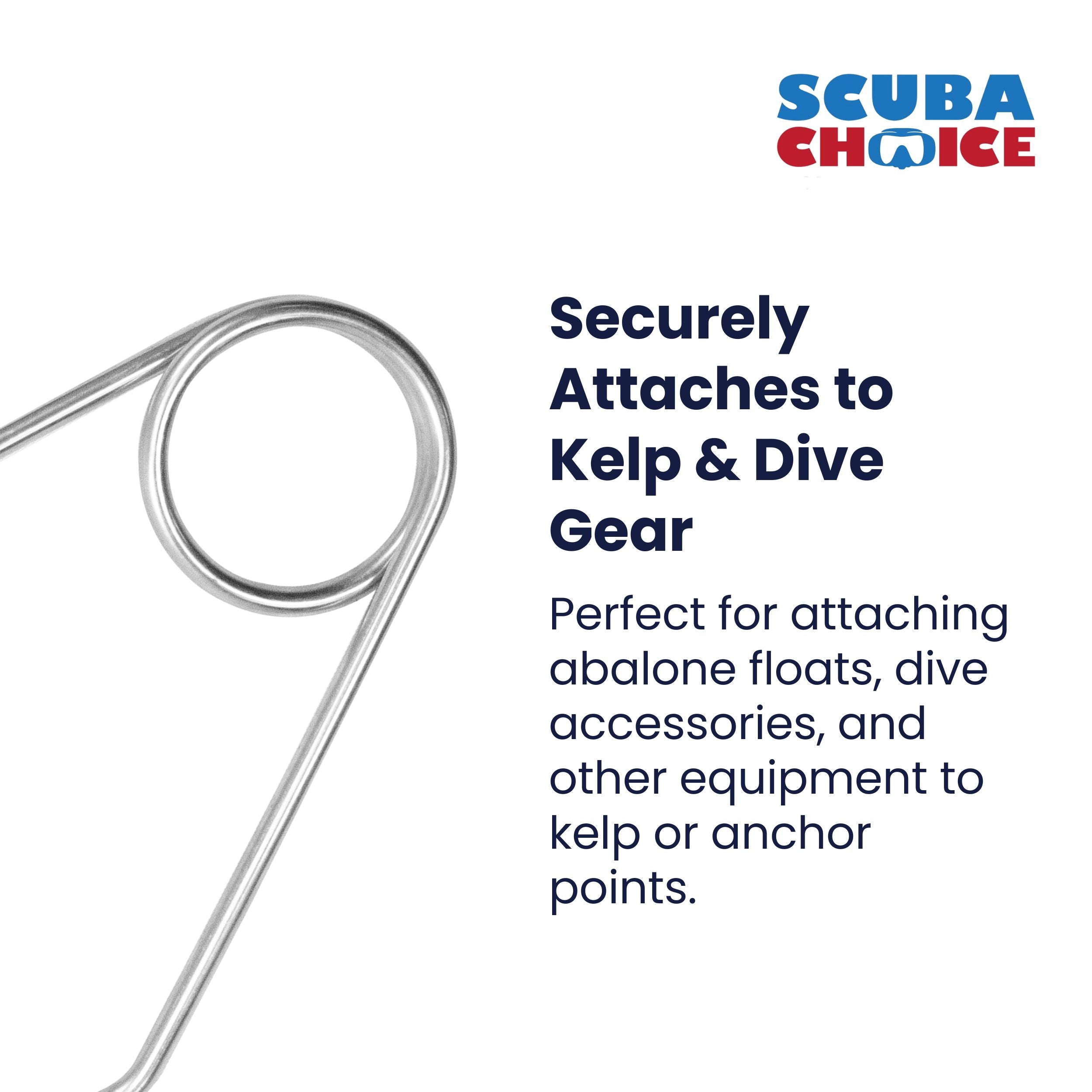 Scuba Choice Stainless Steel Kelp Clip Abalone Float Covers
