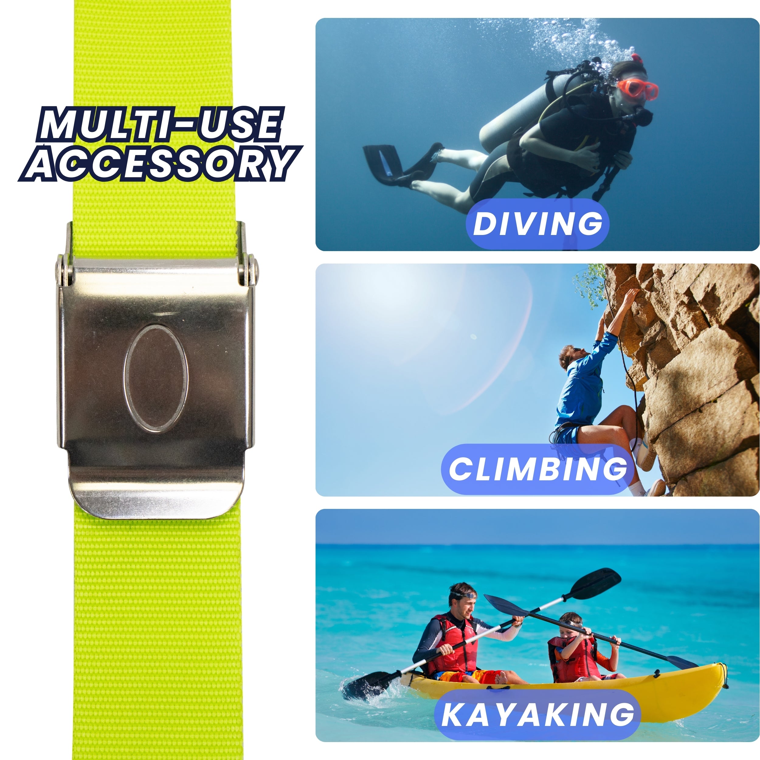 Scuba Diving Stainless Steel Harness/ Weight Belt Buckle for 2" Webbing