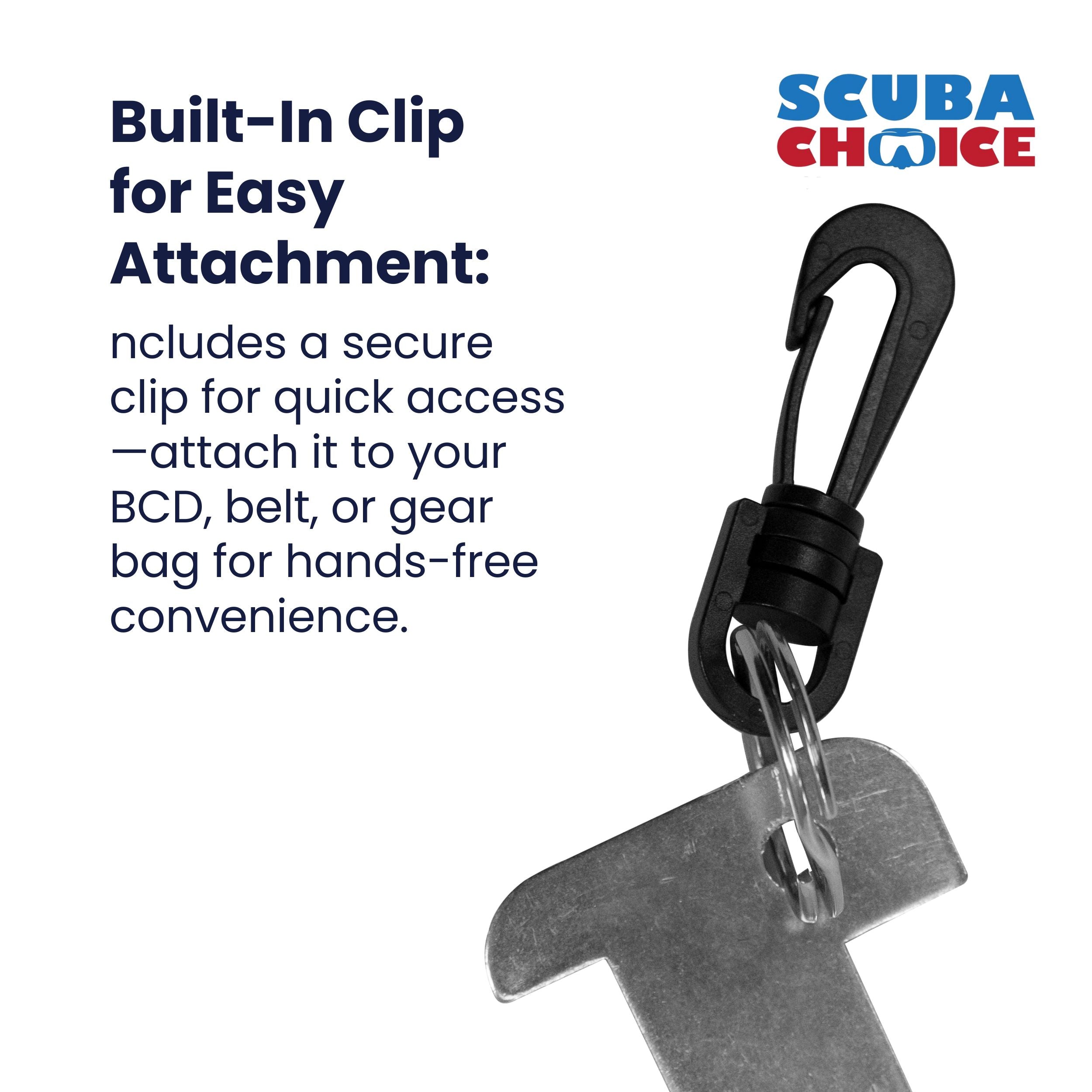 Scuba Diving 5" Aluminum Crab & Lobster Gauge with Clip