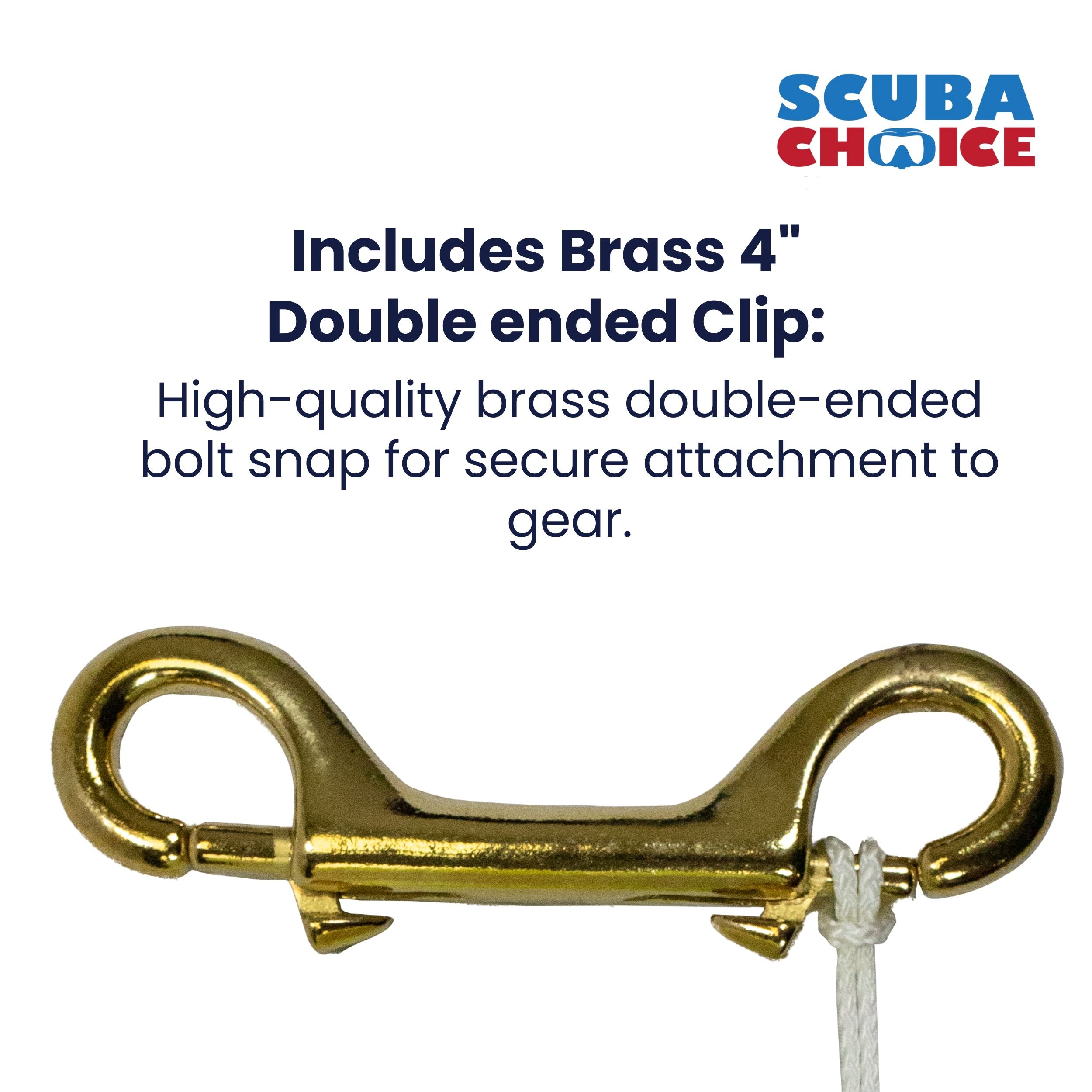 Scuba Diving Dive Compact Finger Spool Reel 100ft - White Line