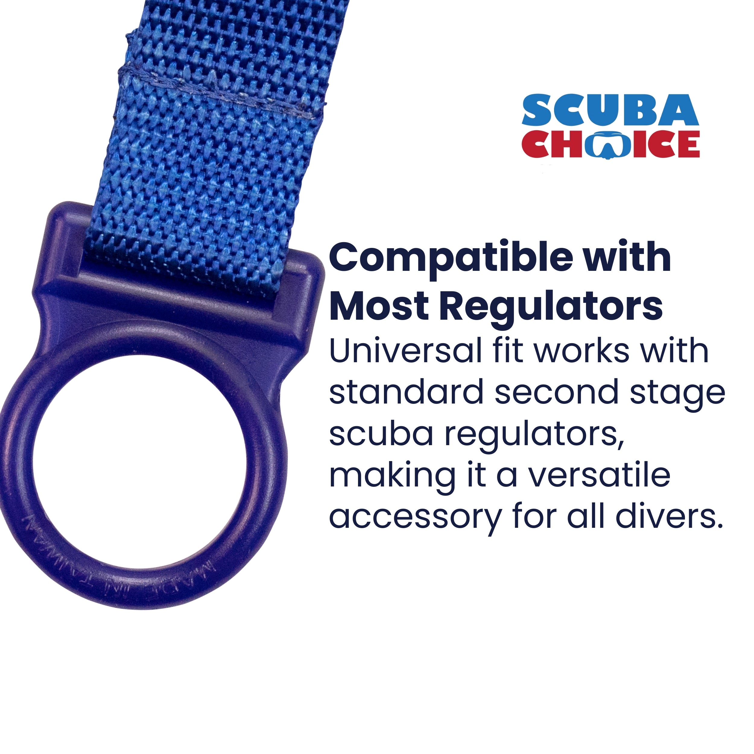 Scuba Diving Regulator Octopus Holder with 1" Webbing and Clip